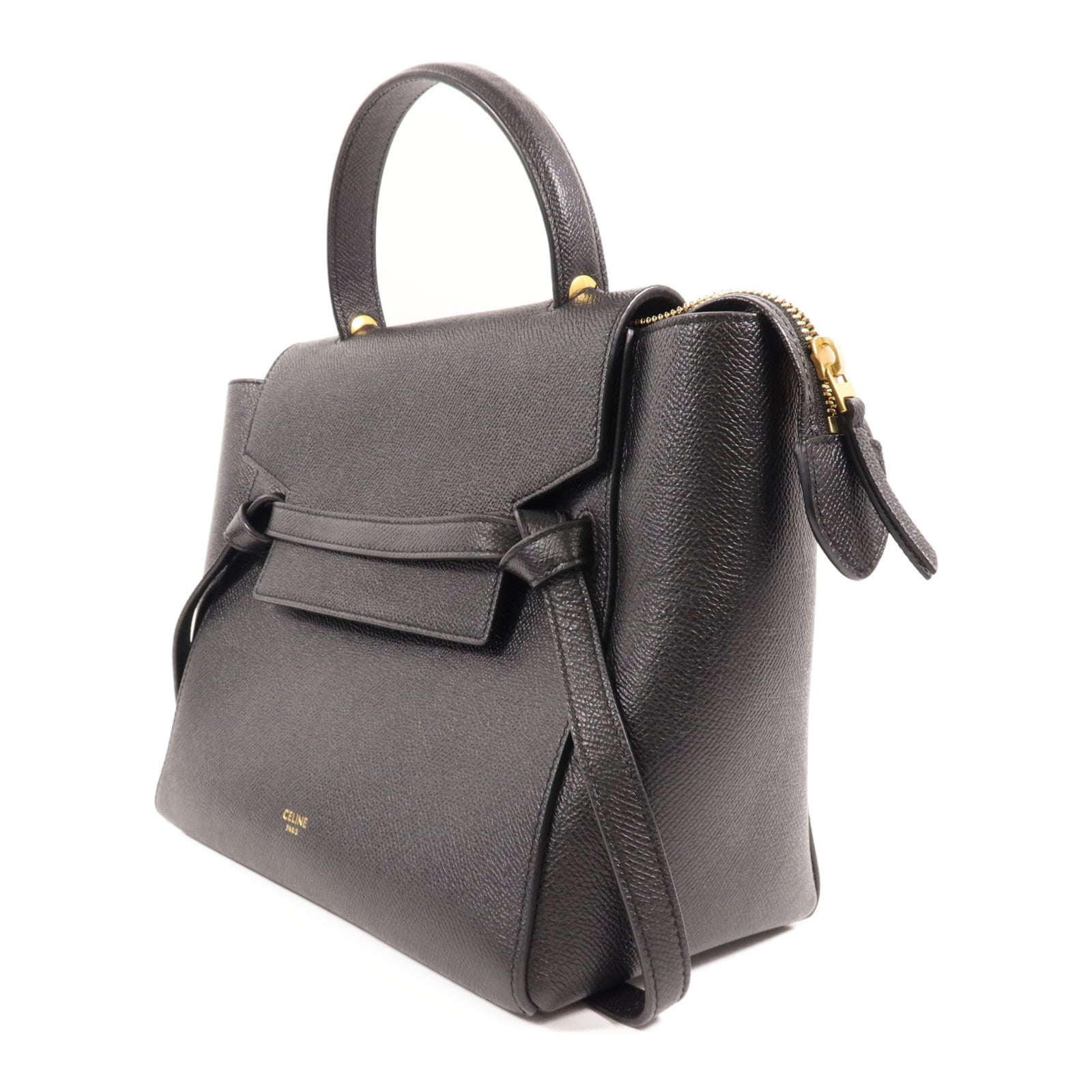 CELINE 牛皮皮革Micro Belt Bag金扣手挽肩背兩用袋