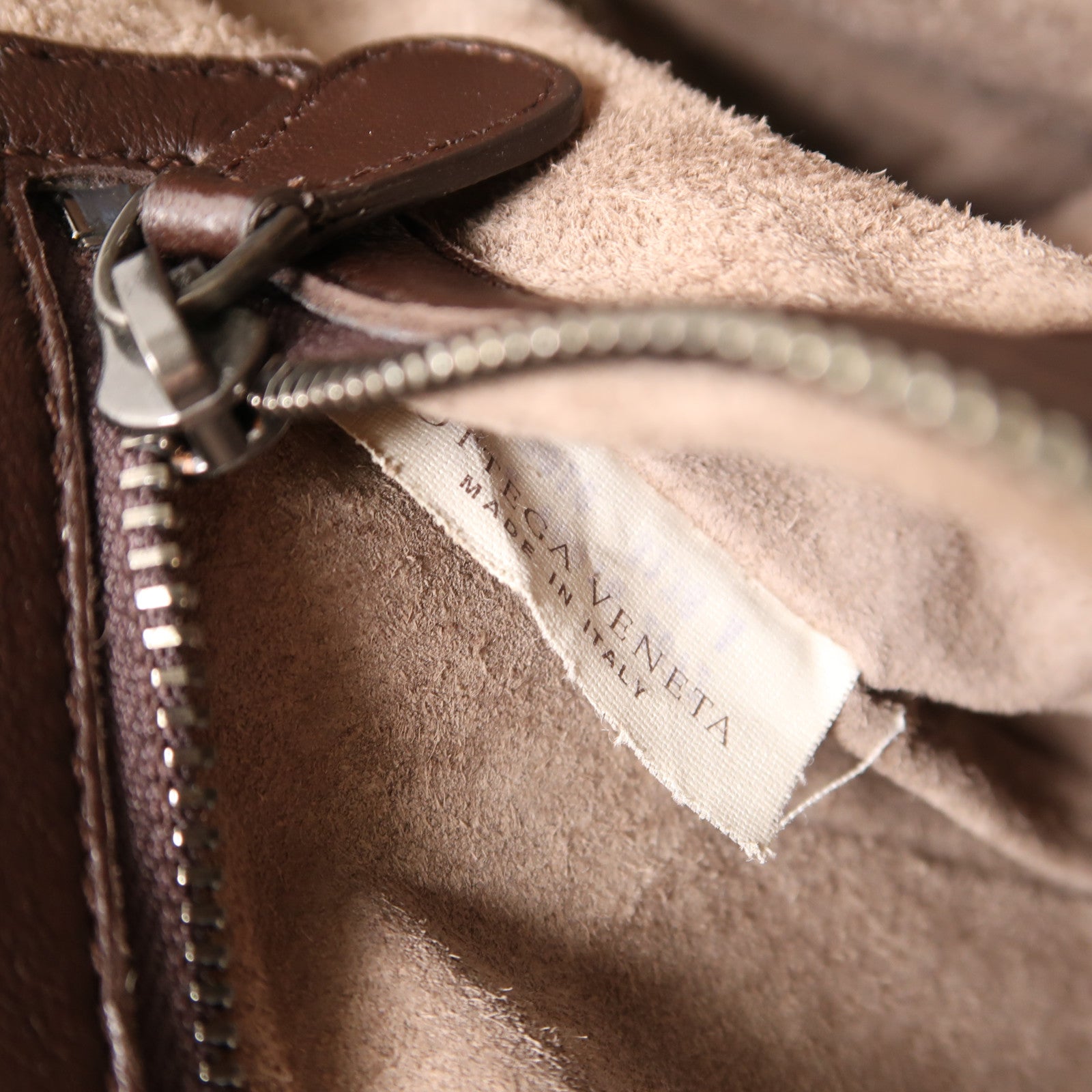BOTTEGA VENETA 羊皮皮革Shoulder Bag銀扣肩背袋棕色