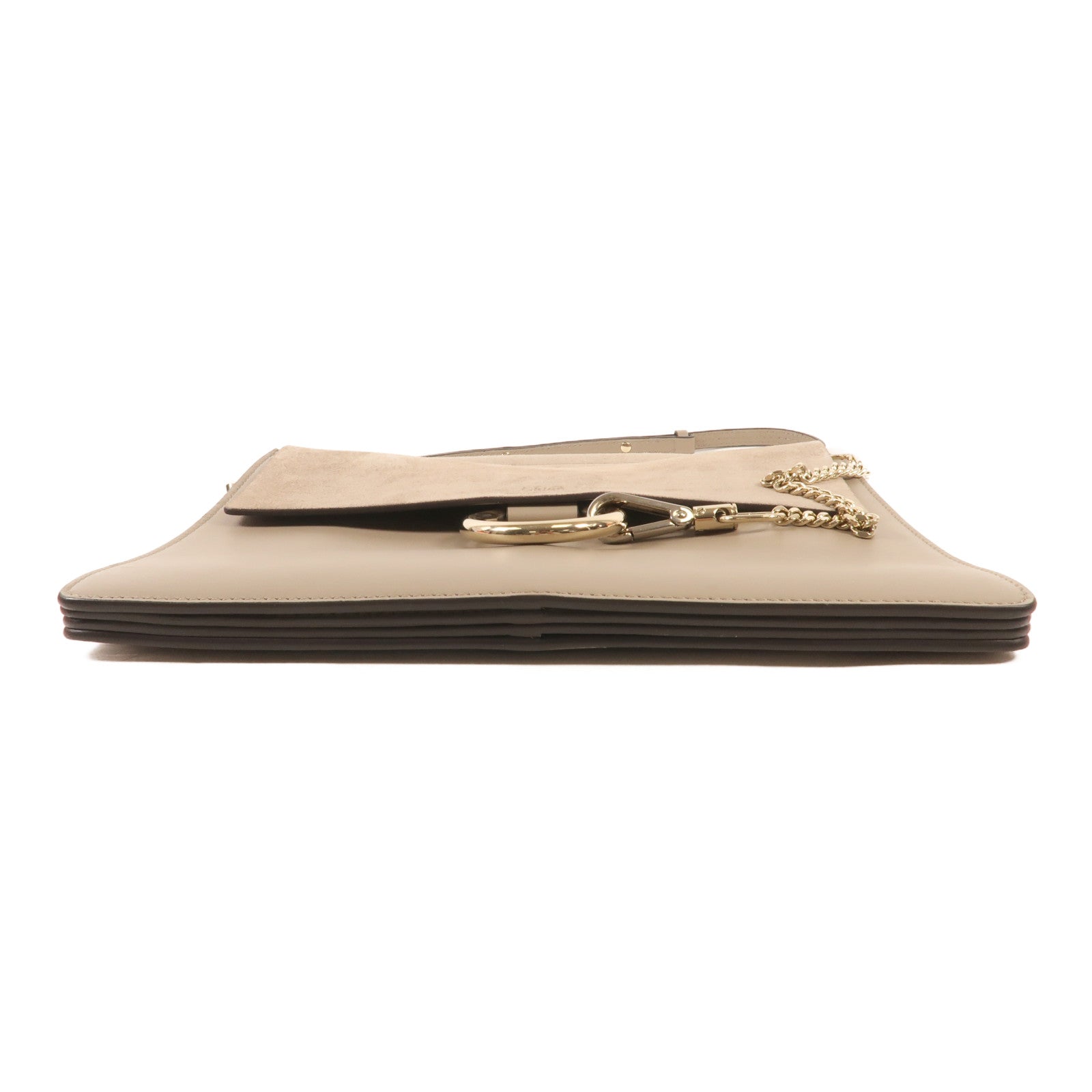 Chloe 牛皮皮革Faye Bag金扣肩背袋