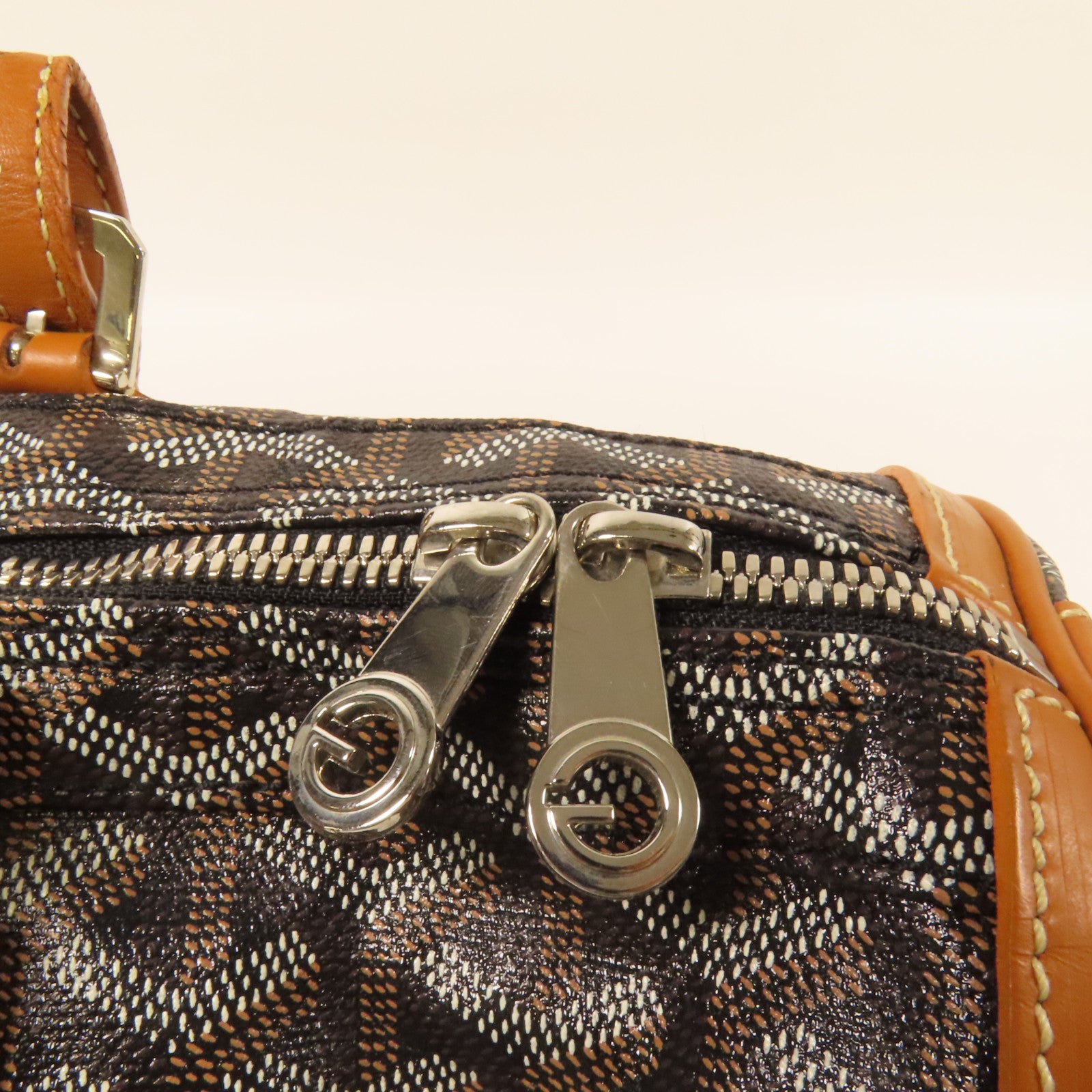 GOYARD 塗層帆布Croisieve 35銀扣手挽袋