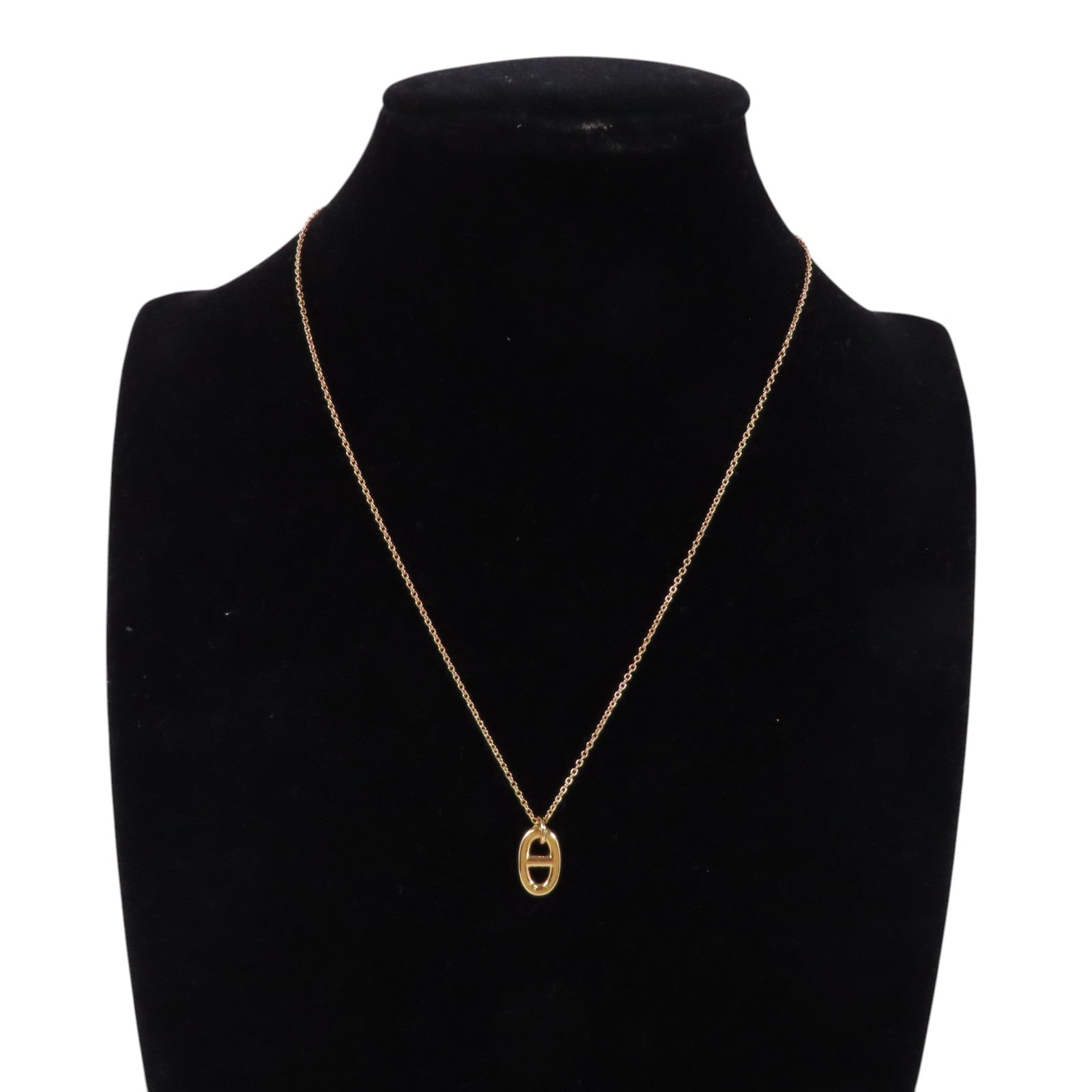 HERMES 18K玫瑰金Farandole Pendant Necklace金扣項鏈