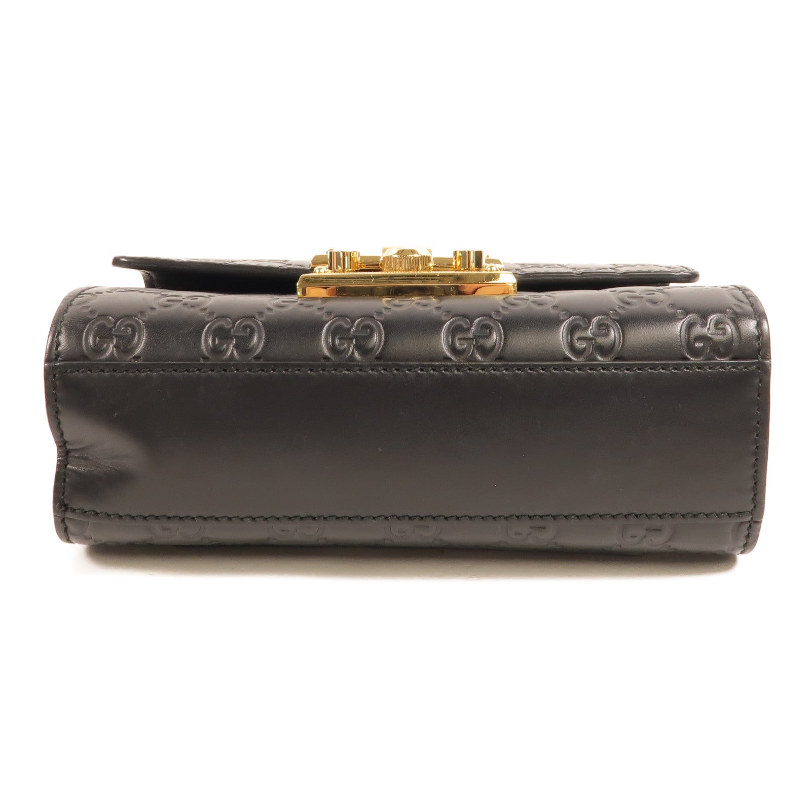 GUCCI 牛皮皮革Padlock Small金扣鏈帶肩背袋