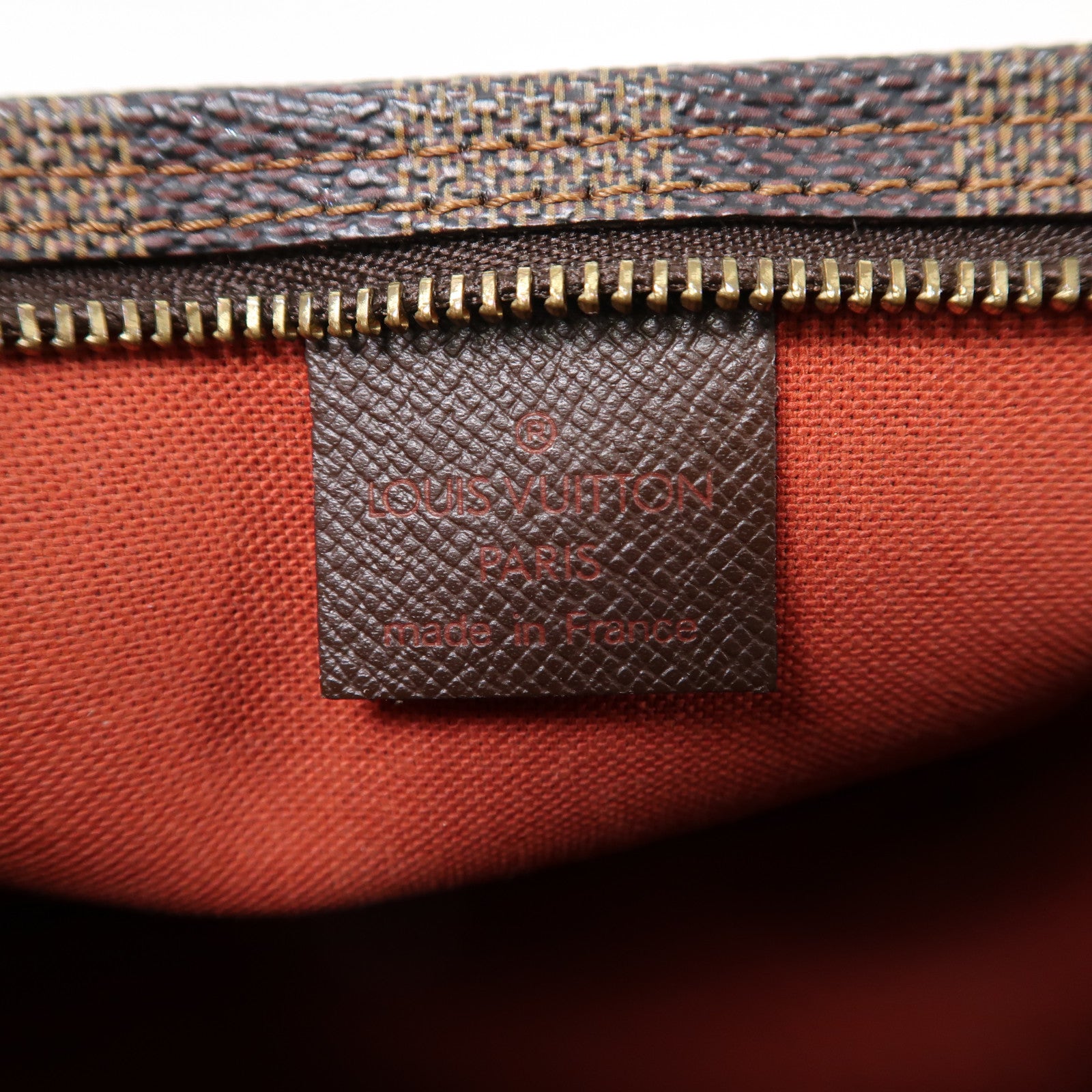 LOUIS VUITTON Damier Ebene Trousse金扣肩背袋啡色