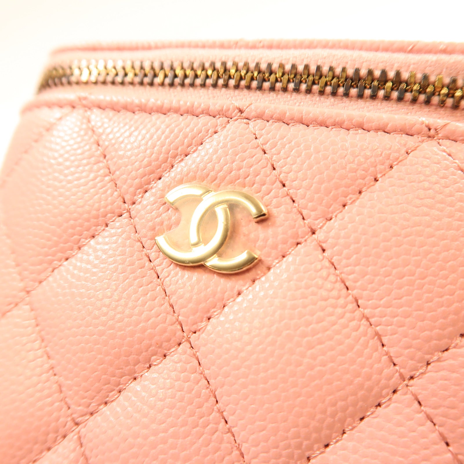 CHANEL 牛皮皮革Chain Shoulder金扣鏈帶肩背袋