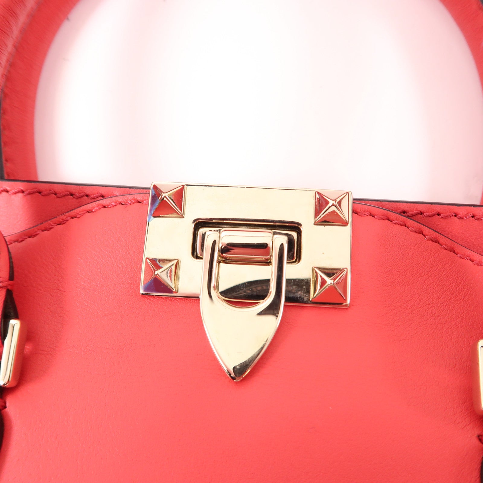 Valentino 牛皮皮革2 Way Shoulder Bag金扣手挽肩背兩用袋