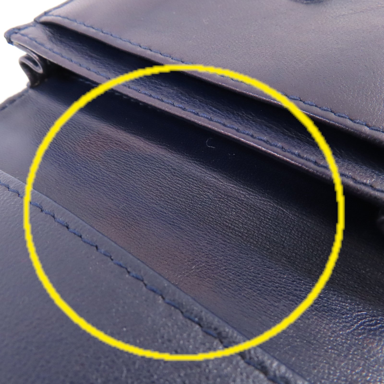 Dior 羊皮皮革Card Case金扣卡片套寶藍色