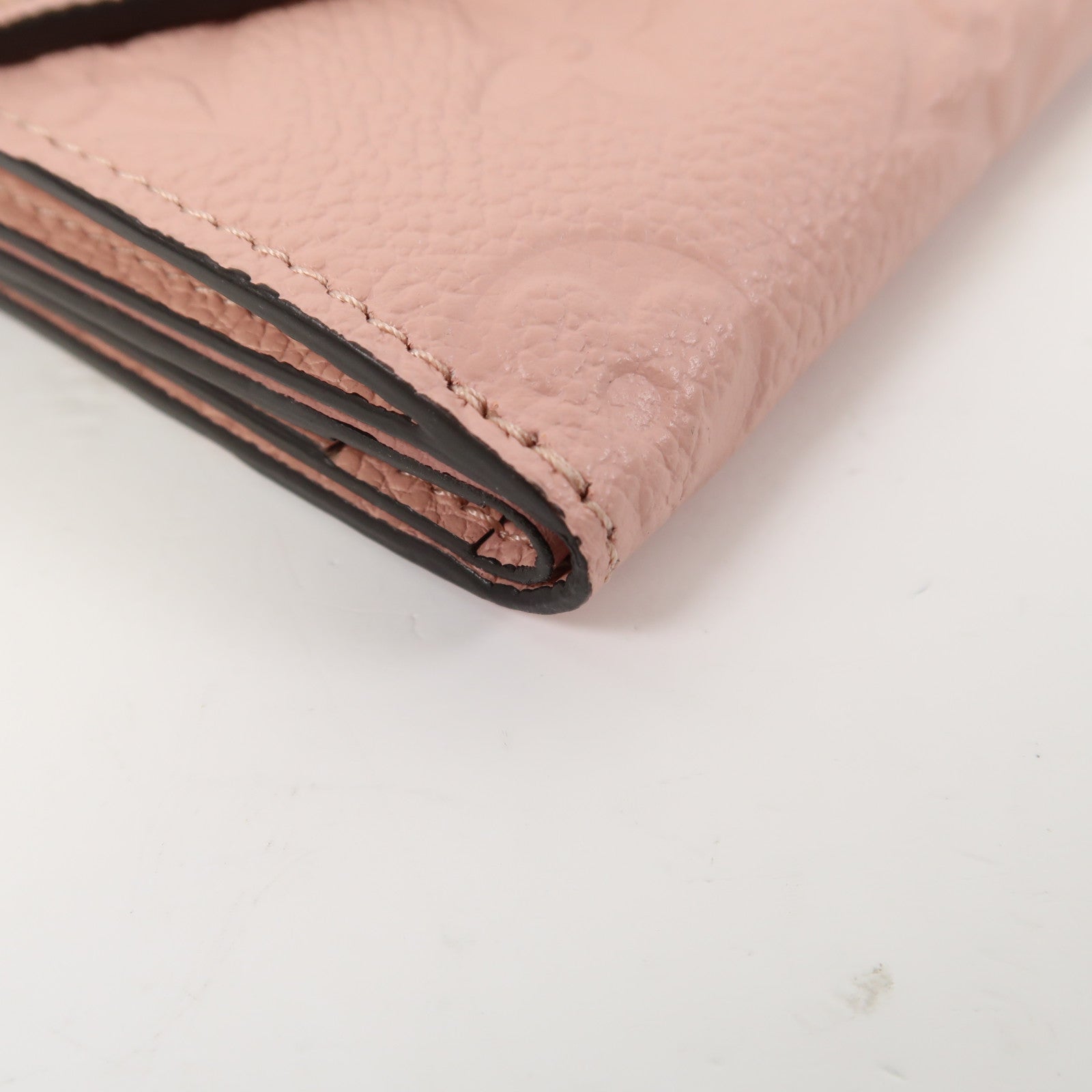 LOUIS VUITTON Monogram Empreinte Portefeuille Zoe Wallet金扣錢包粉紅色