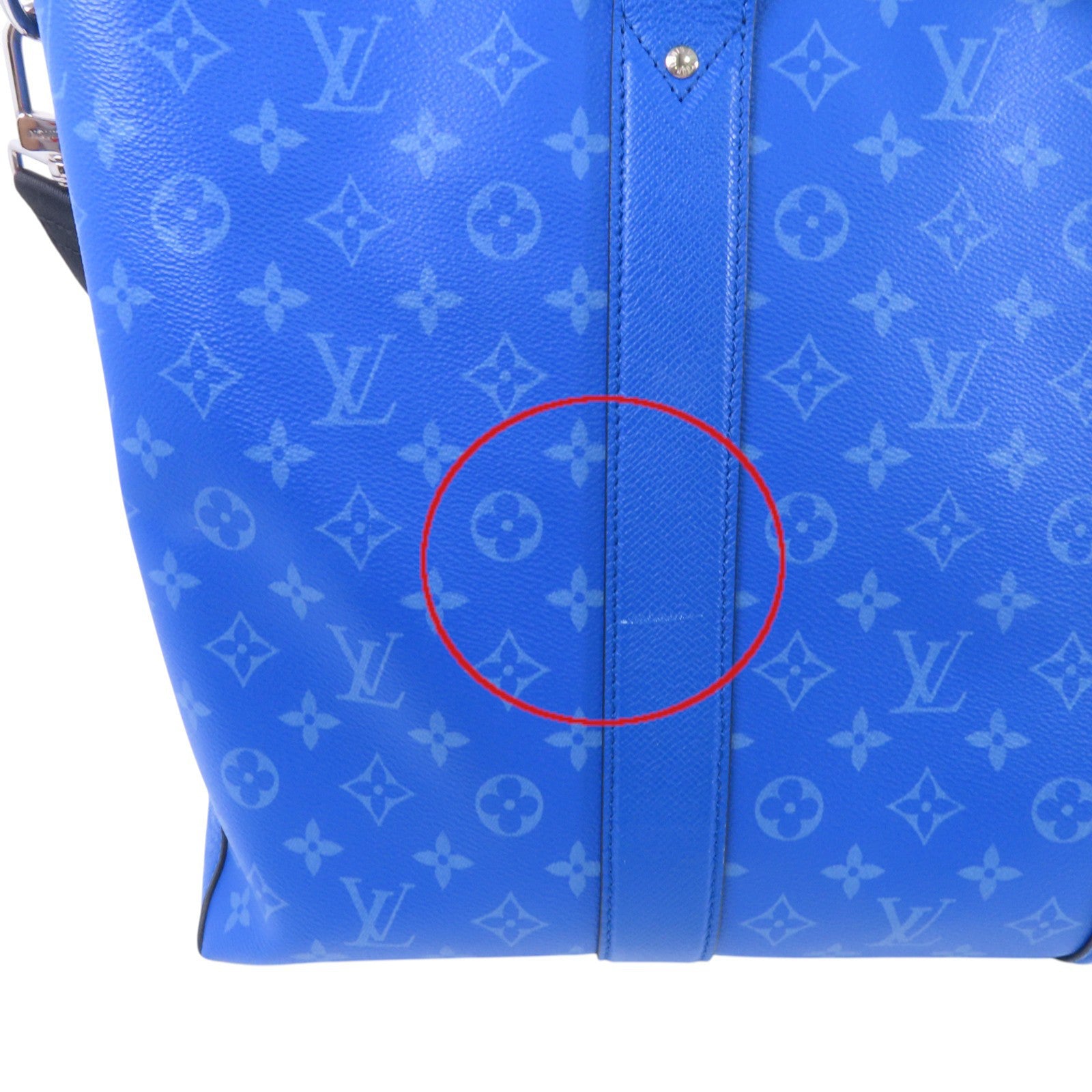 LOUIS VUITTON LVSHW Taigalama Weekend Tote Bag Shoulder Bag M31010 Monogram Blue