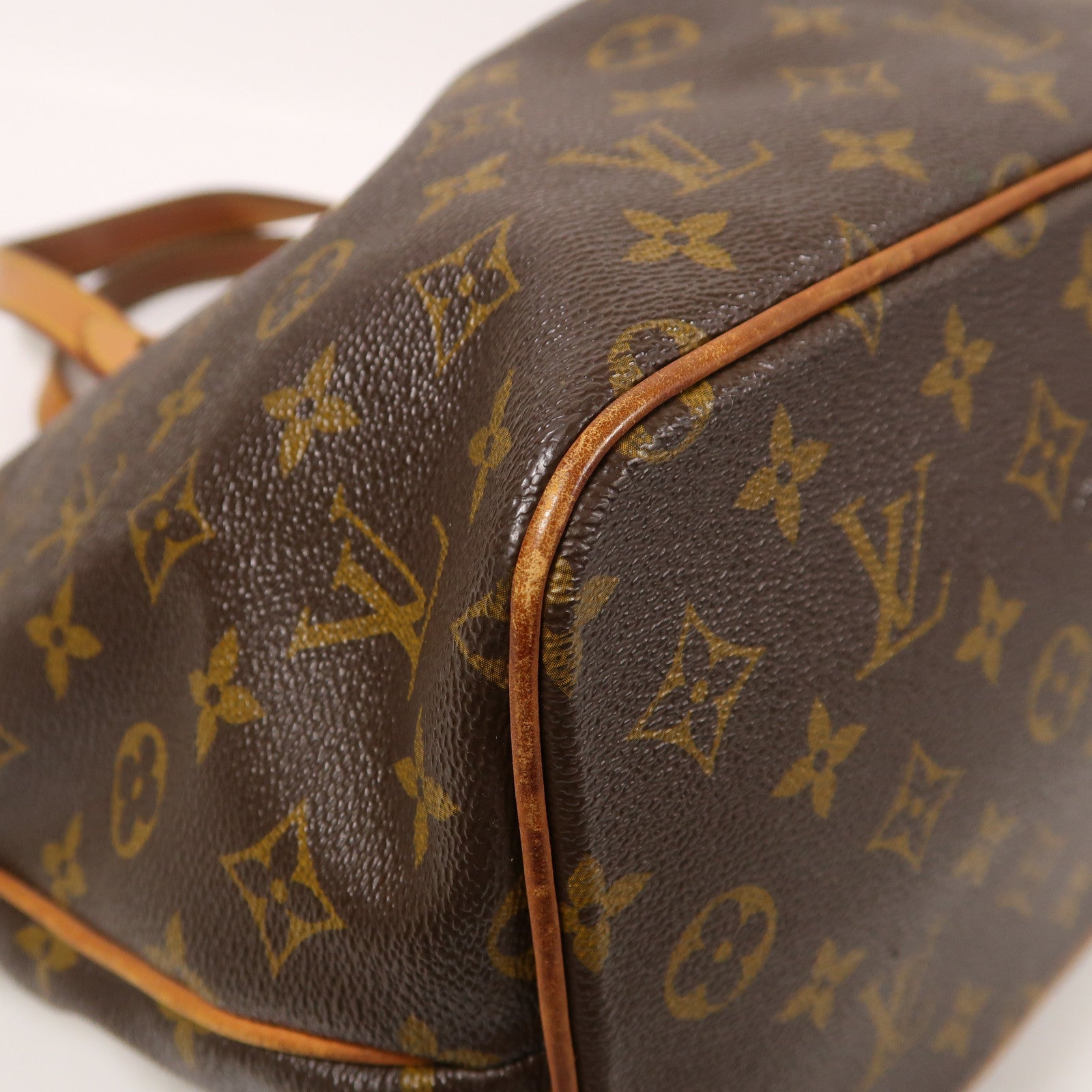 LOUIS VUITTON Monogram Palermo PM金扣手挽肩背兩用袋棕色