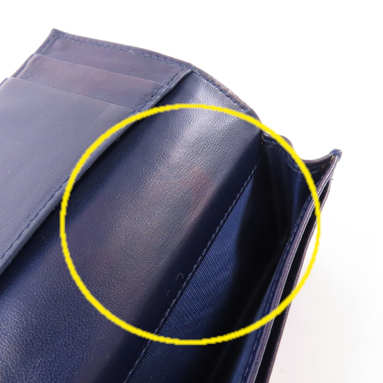 Dior 羊皮皮革Card Case金扣卡片套寶藍色