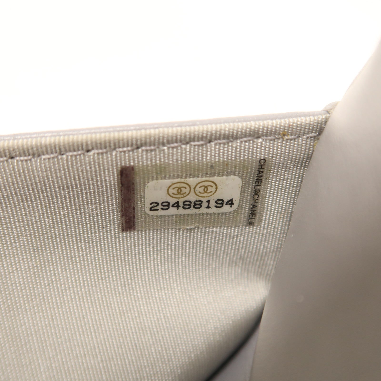 CHANEL 羊皮皮革Boy WOC金扣鏈帶肩背袋