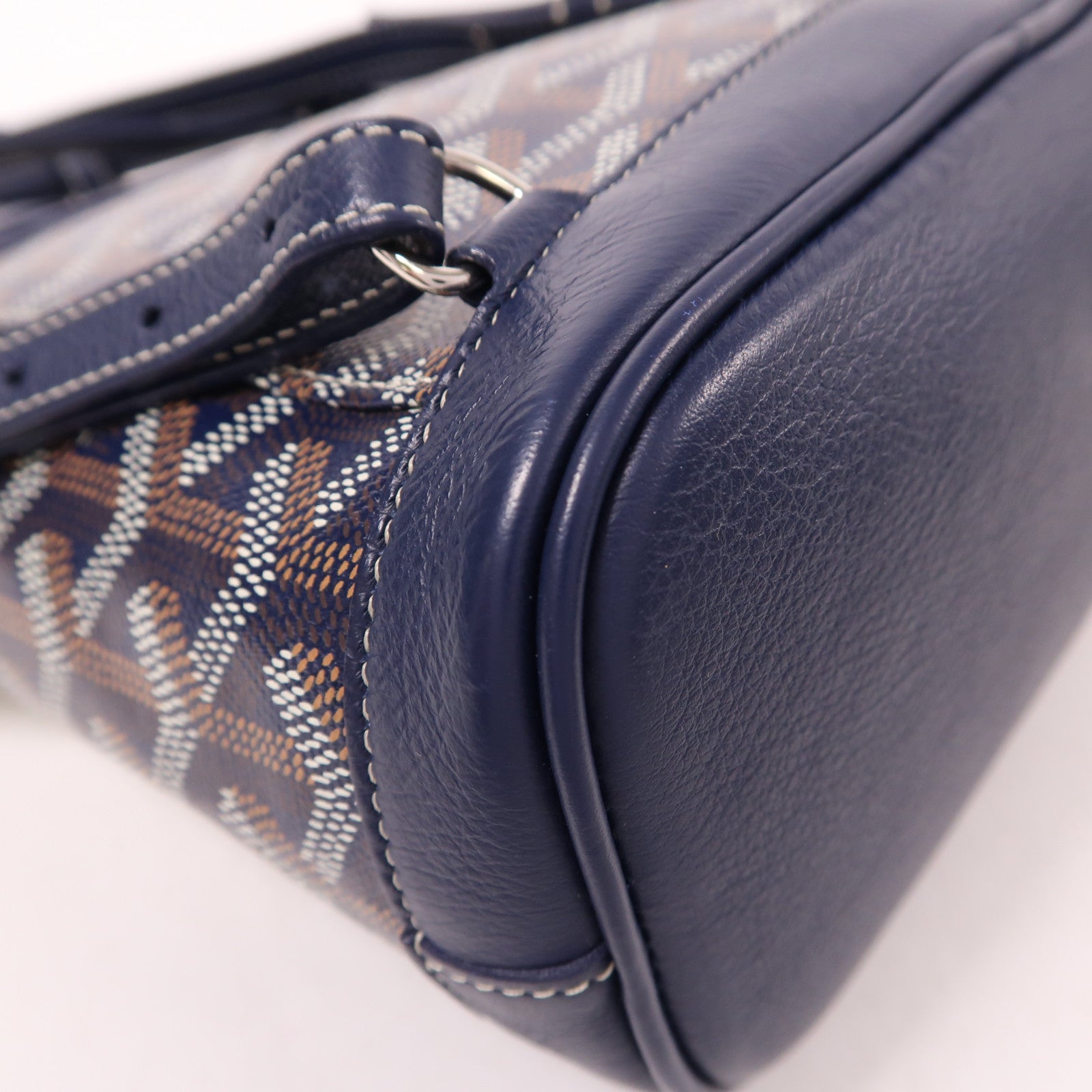 GOYARD 塗層帆布/牛皮皮革Alpin Mini Backpack銀扣背包