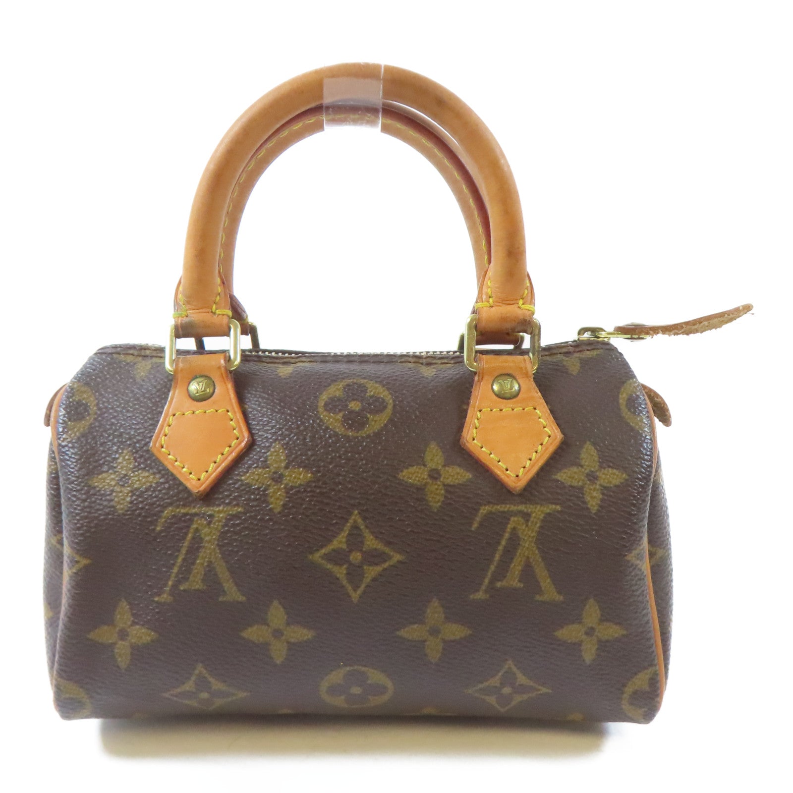 LOUIS VUITTON Monogram Mini Speedy金扣手挽肩背兩用袋啡色