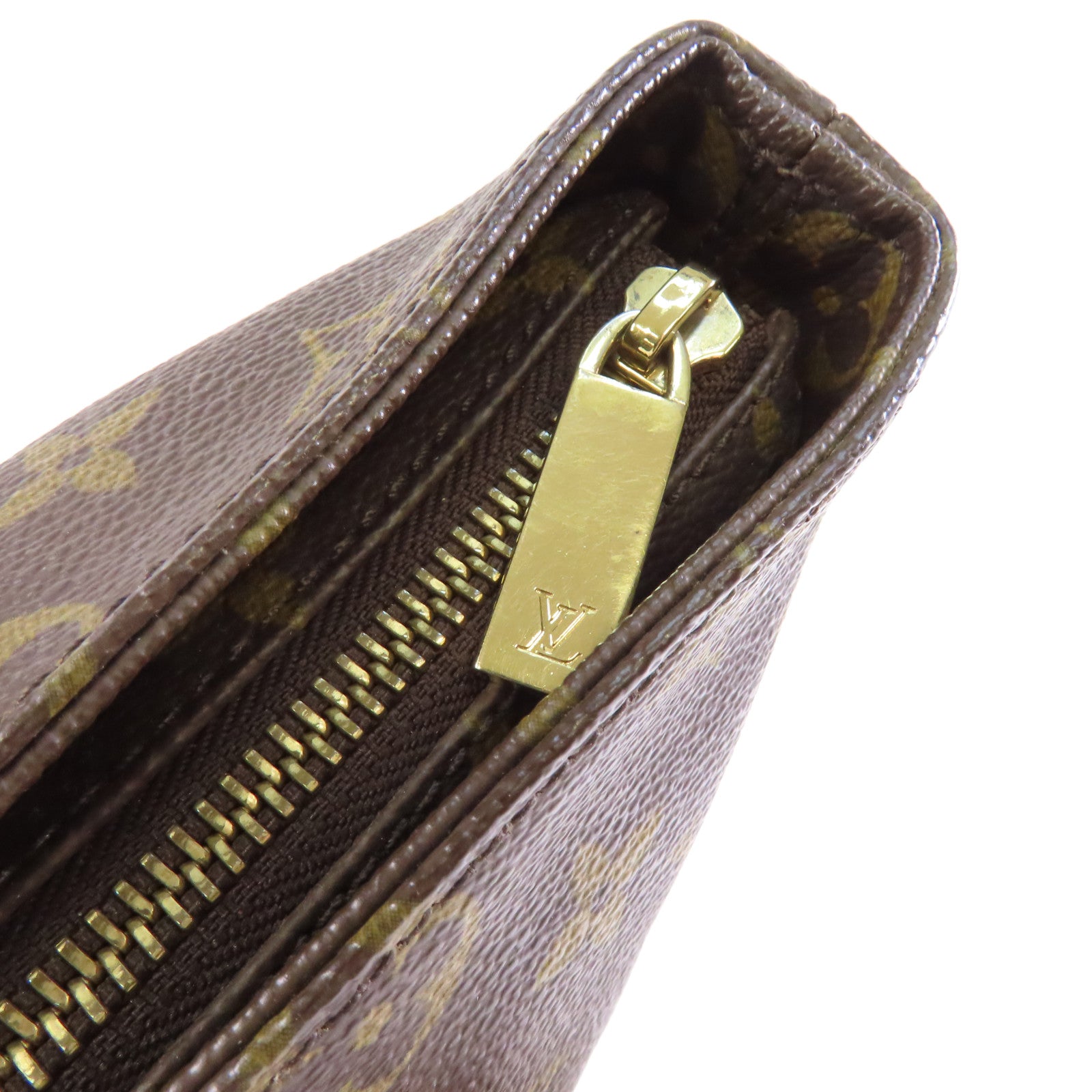 LOUIS VUITTON Monogram Cabas Piano金扣肩背袋棕色