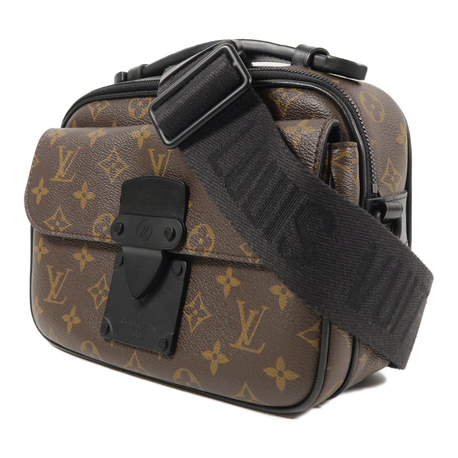LOUIS VUITTON Monogram S Lock Messenger手挽肩背兩用袋