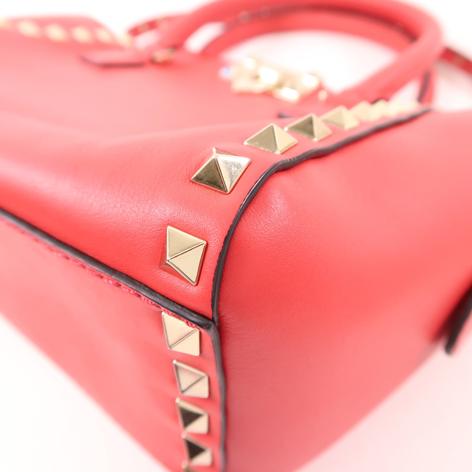 Valentino 牛皮皮革2 Way Shoulder Bag金扣手挽肩背兩用袋