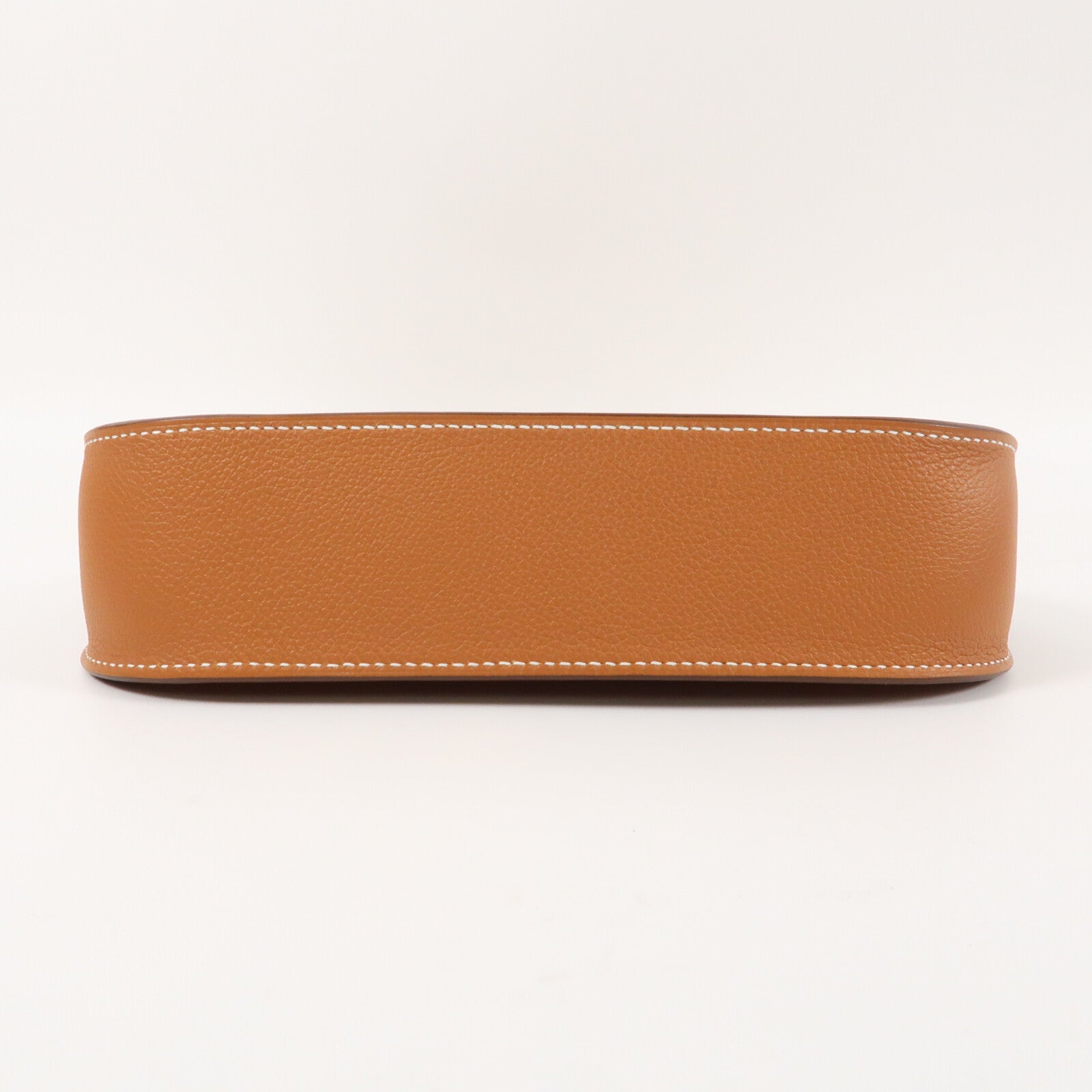 HERMES Evercolor皮革Mini Jypsiere銀扣肩背袋Gold