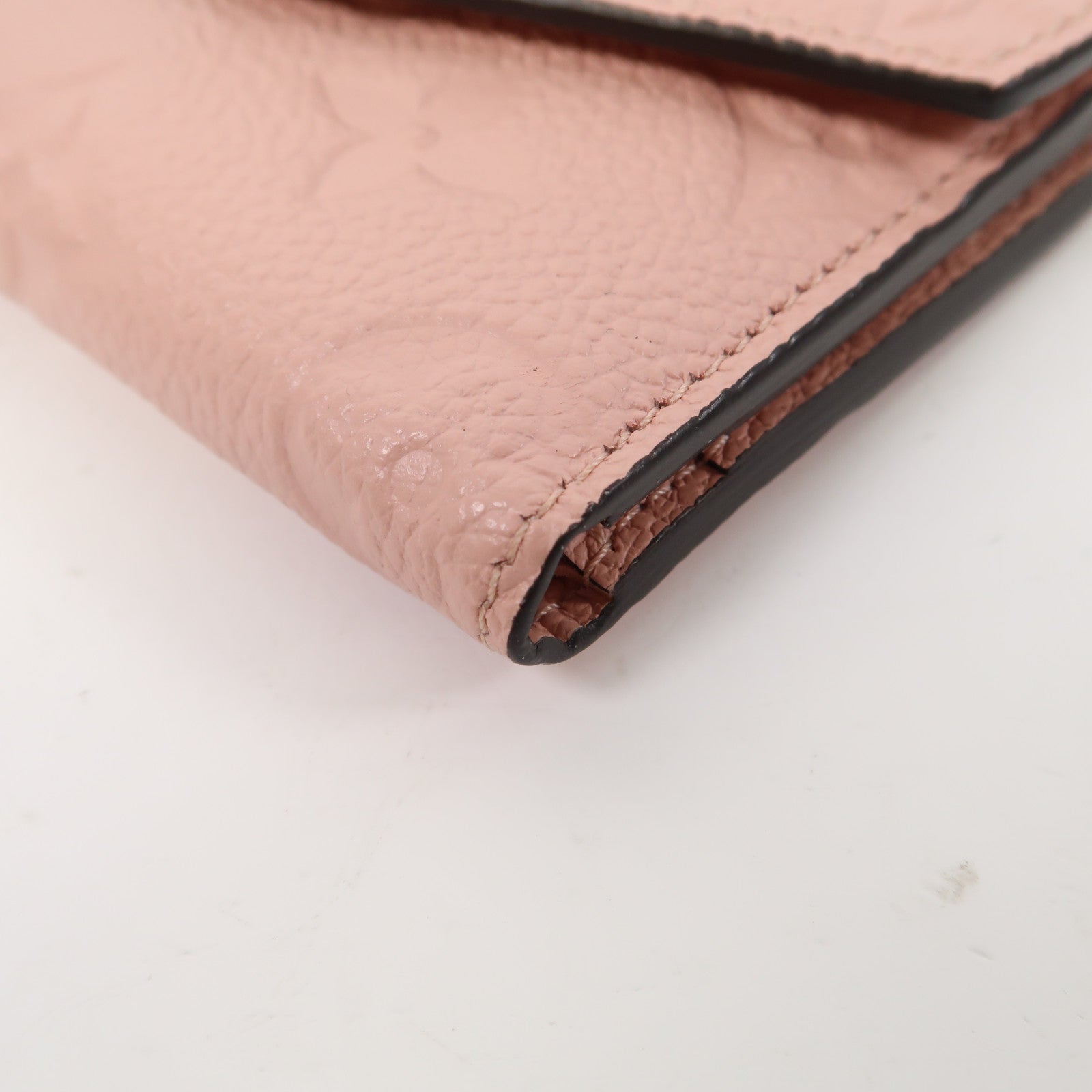 LOUIS VUITTON Monogram Empreinte Portefeuille Zoe Wallet金扣錢包粉紅色