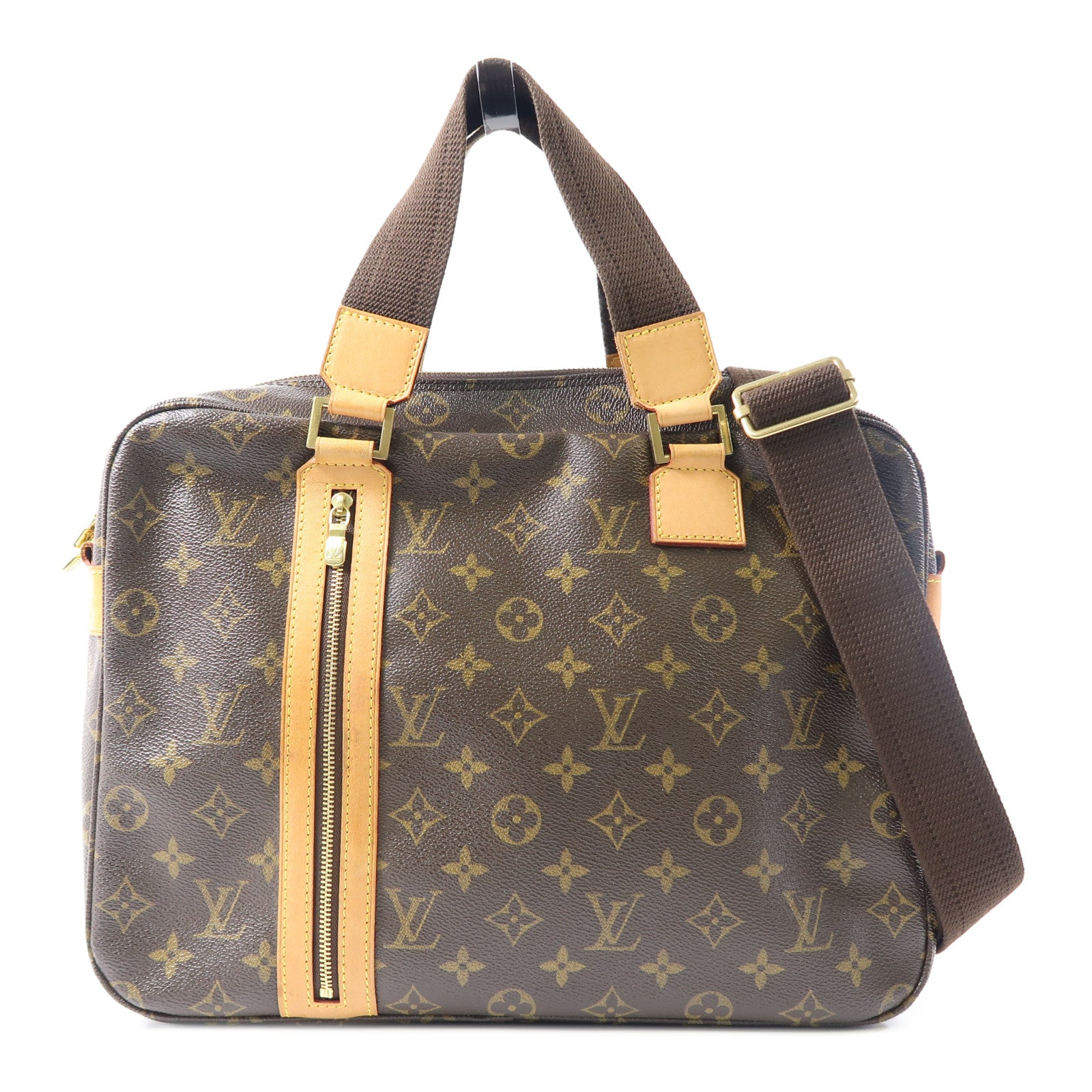 LOUIS VUITTON Monogram Sac Bosphore金扣手挽肩背兩用袋啡色