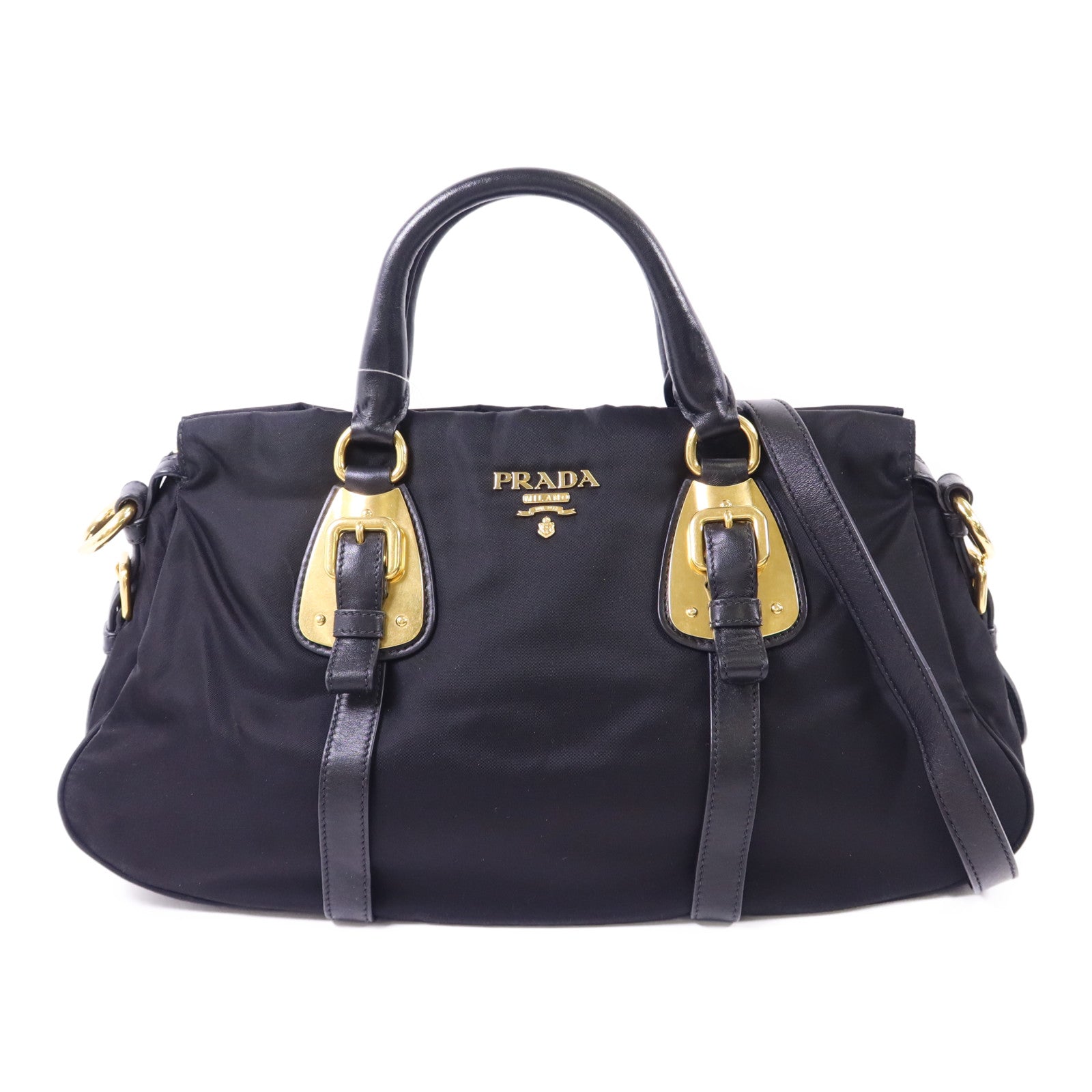 PRADA 尼龍2 Way Shoulder Bag金扣手挽肩背兩用袋