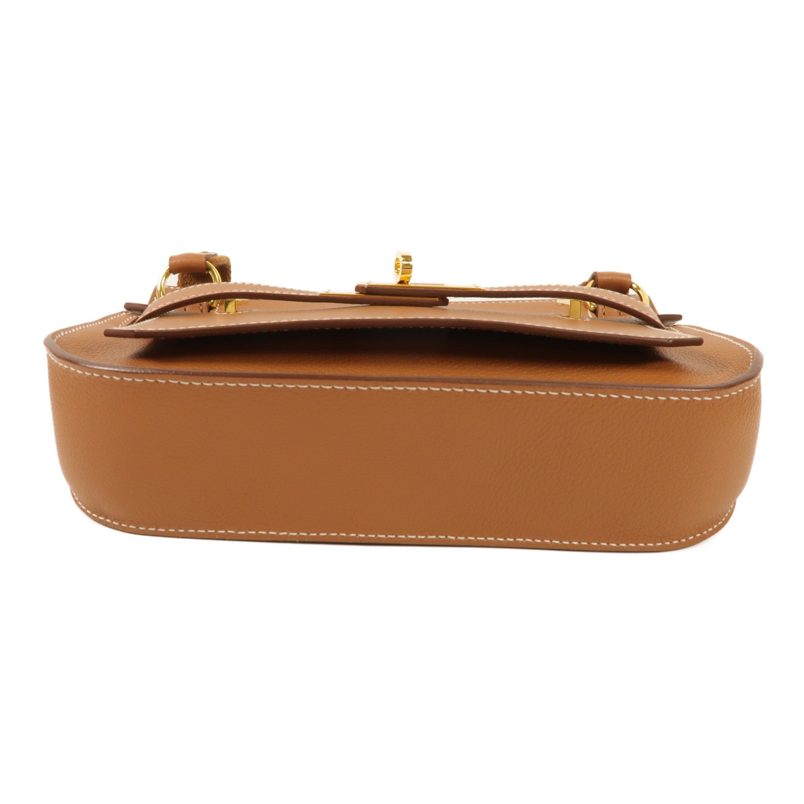 HERMES Evercolor皮革Jypsiere Mini肩背袋Gold
