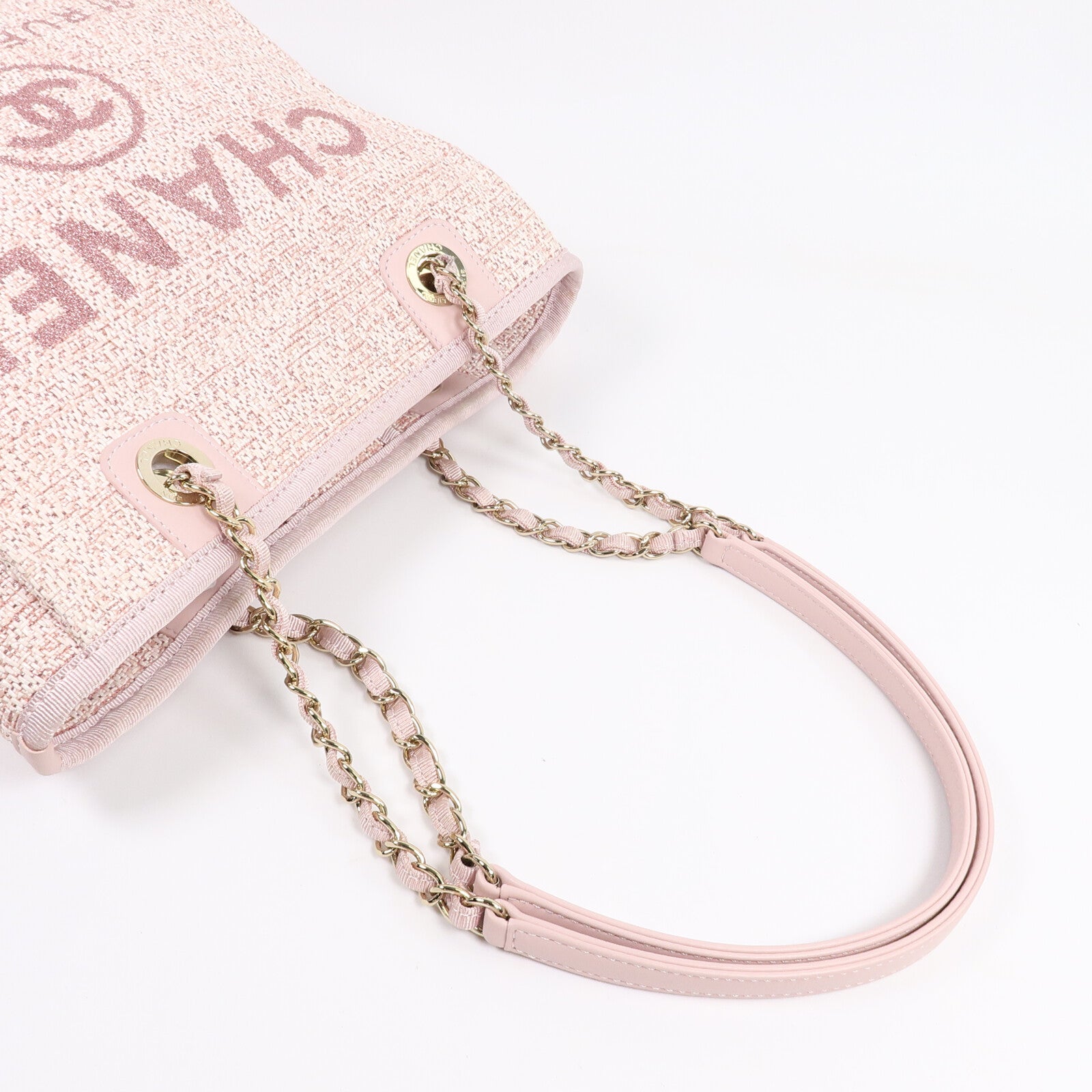 CHANEL 帆布Deauville Tote手挽袋