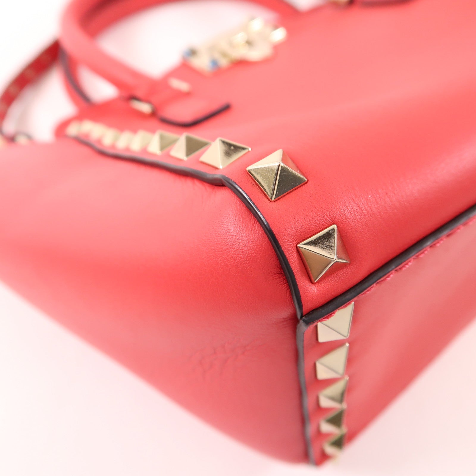 Valentino 牛皮皮革2 Way Shoulder Bag金扣手挽肩背兩用袋