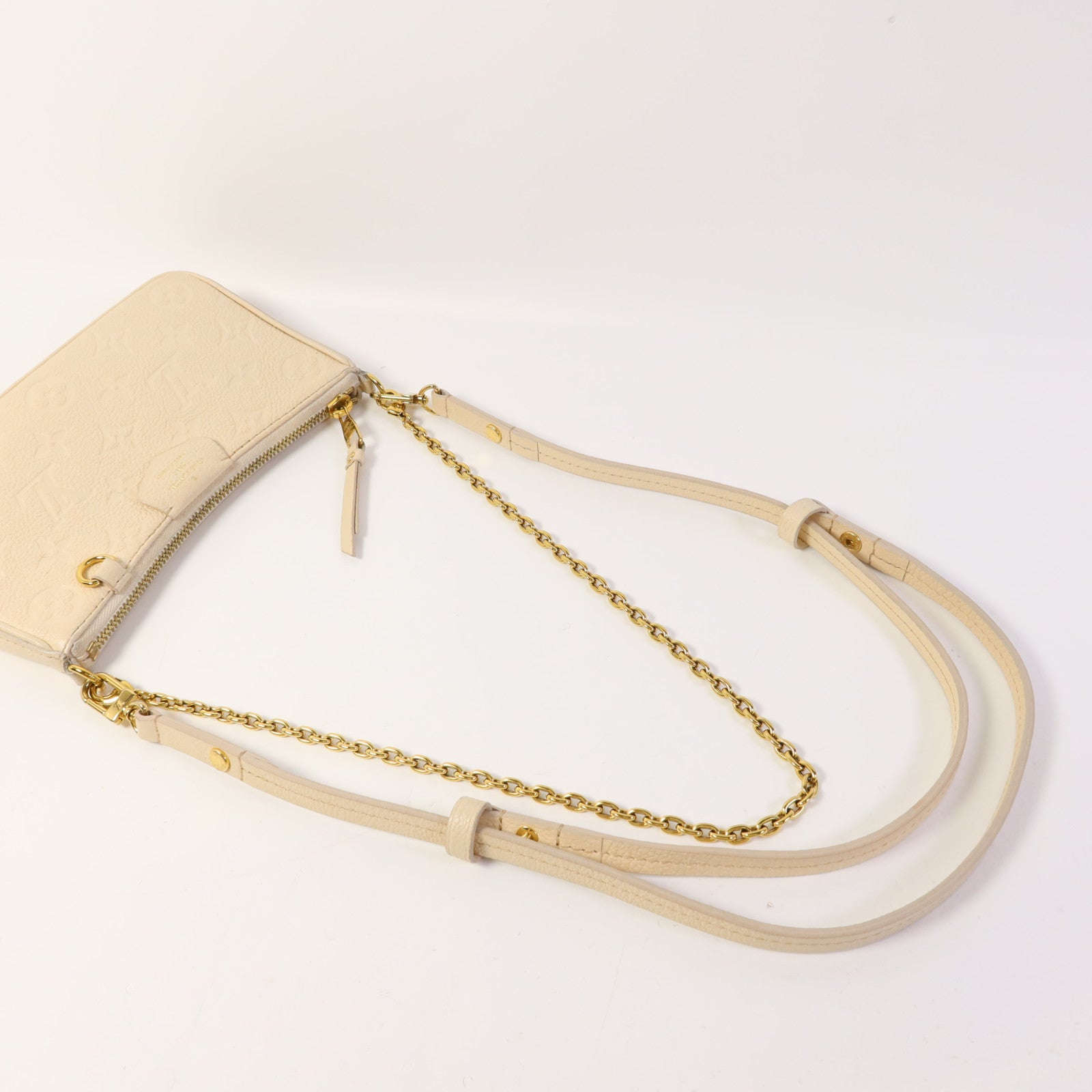 LOUIS VUITTON Monogram Empreinte Easy Pouch On Strap金扣手挽肩背兩用袋