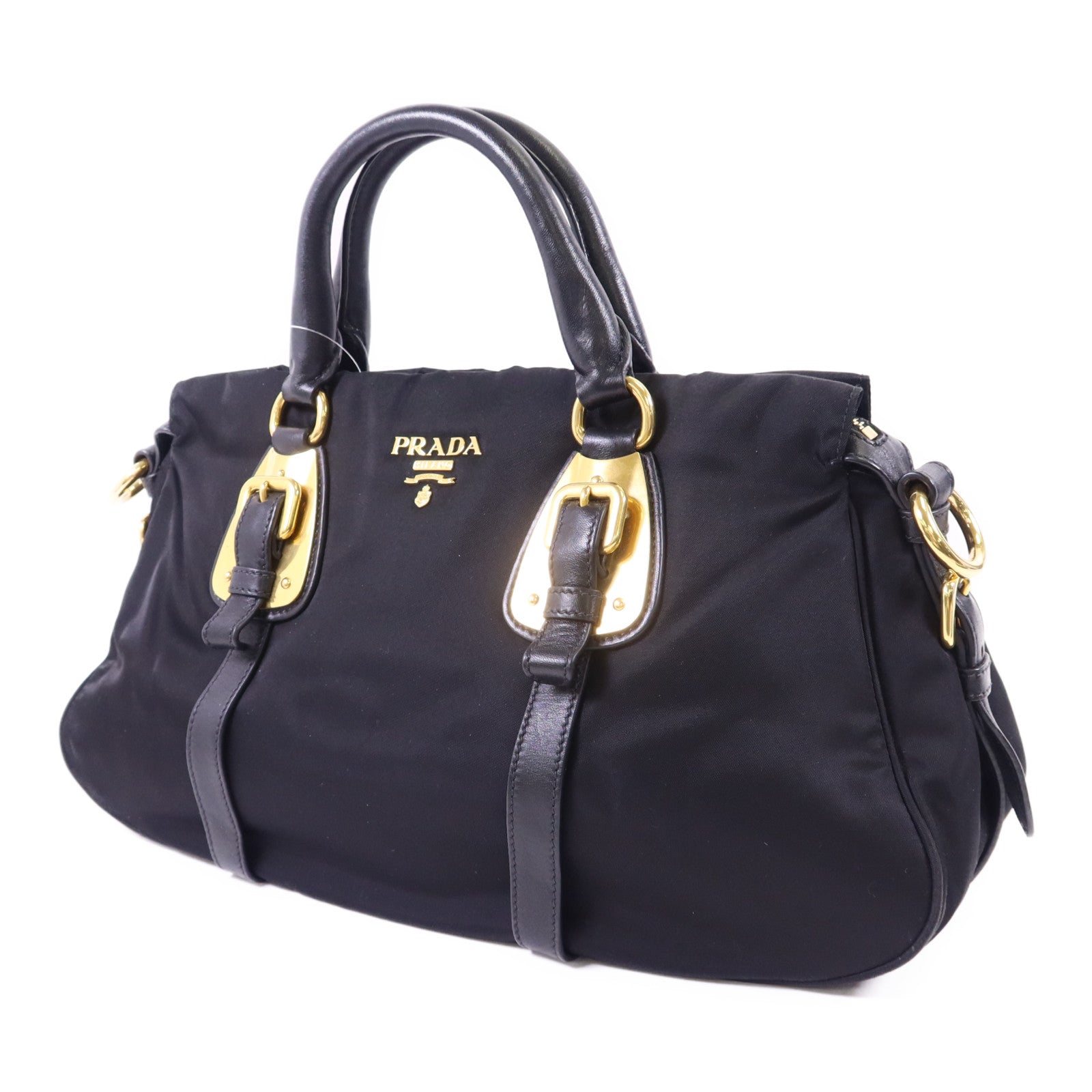 PRADA 尼龍2 Way Shoulder Bag金扣手挽肩背兩用袋