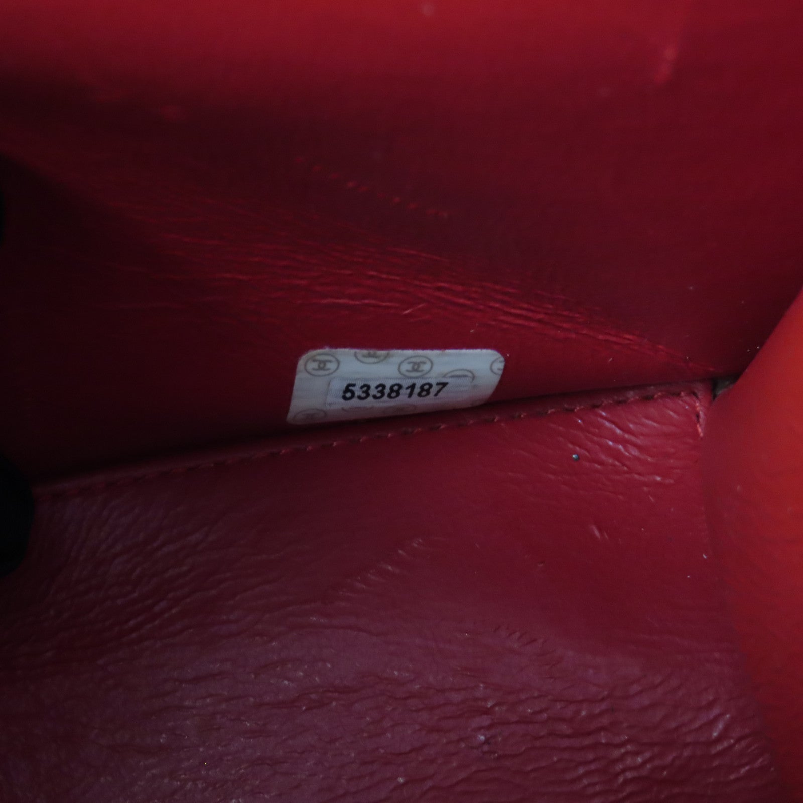 CHANEL 牛皮皮革Handbag銀扣手挽袋