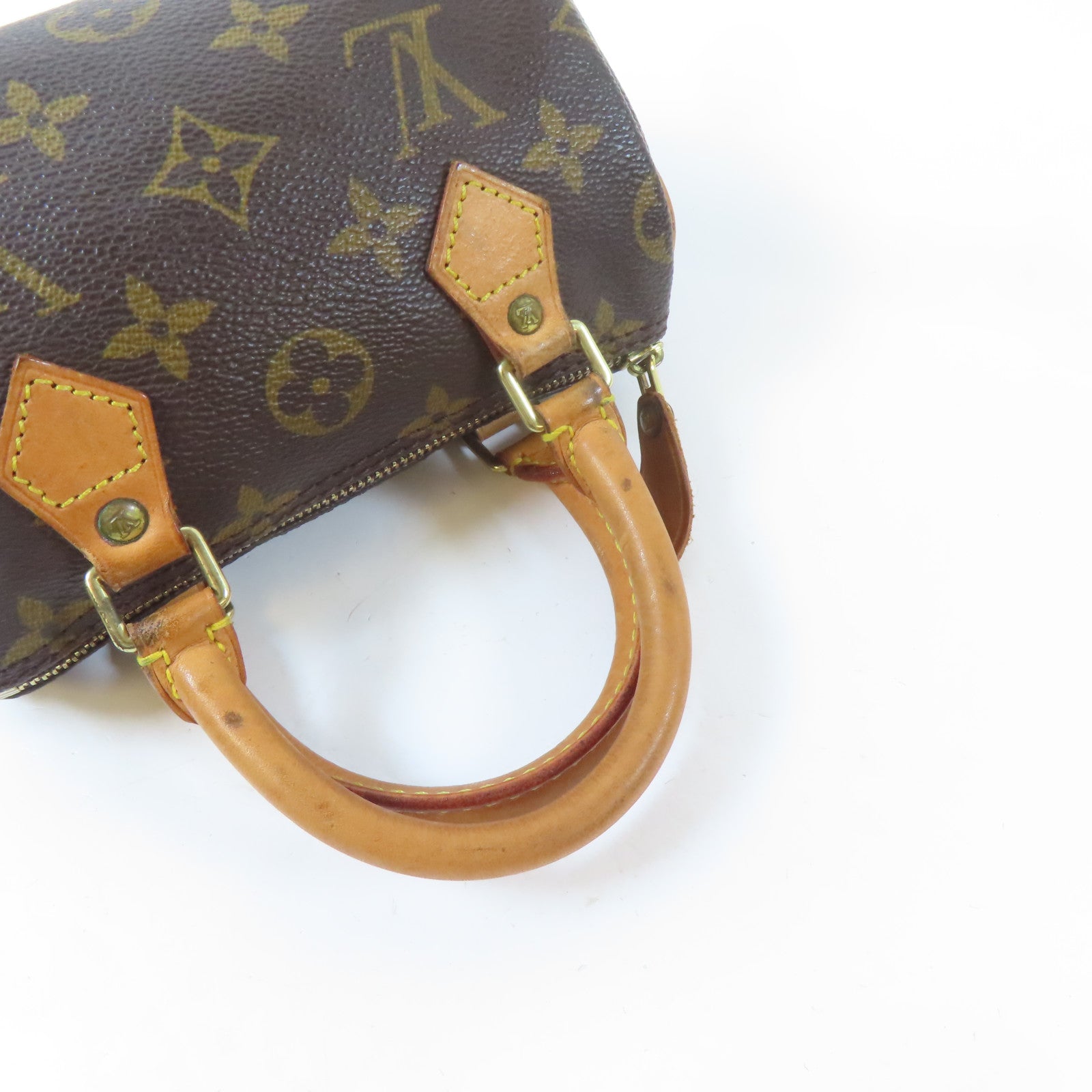 LOUIS VUITTON Monogram Mini Speedy金扣手挽肩背兩用袋啡色