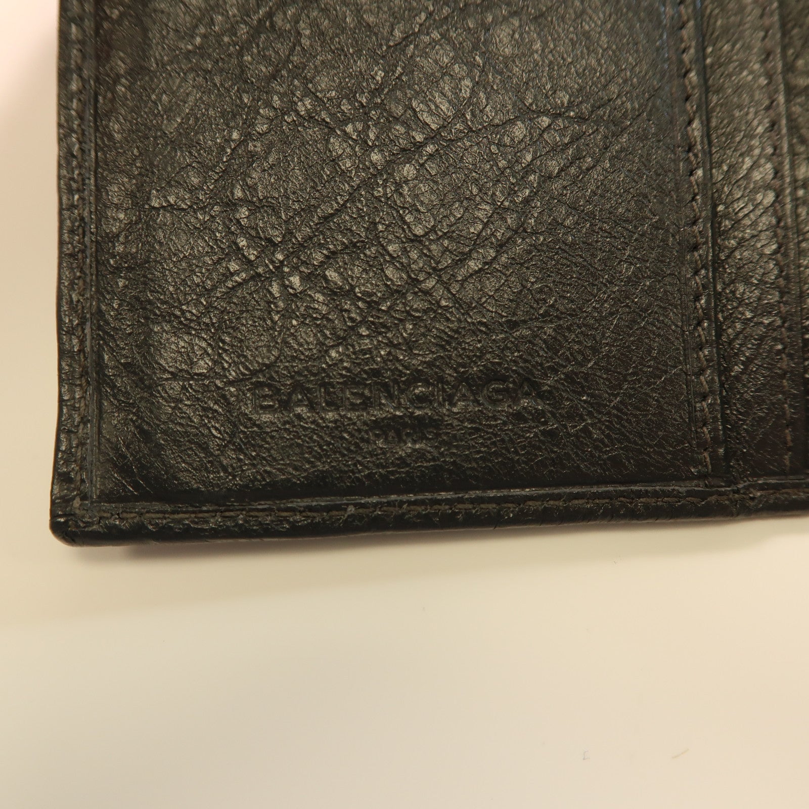 BALENCIAGA 羊皮皮革Long Wallet銀扣長錢包灰色