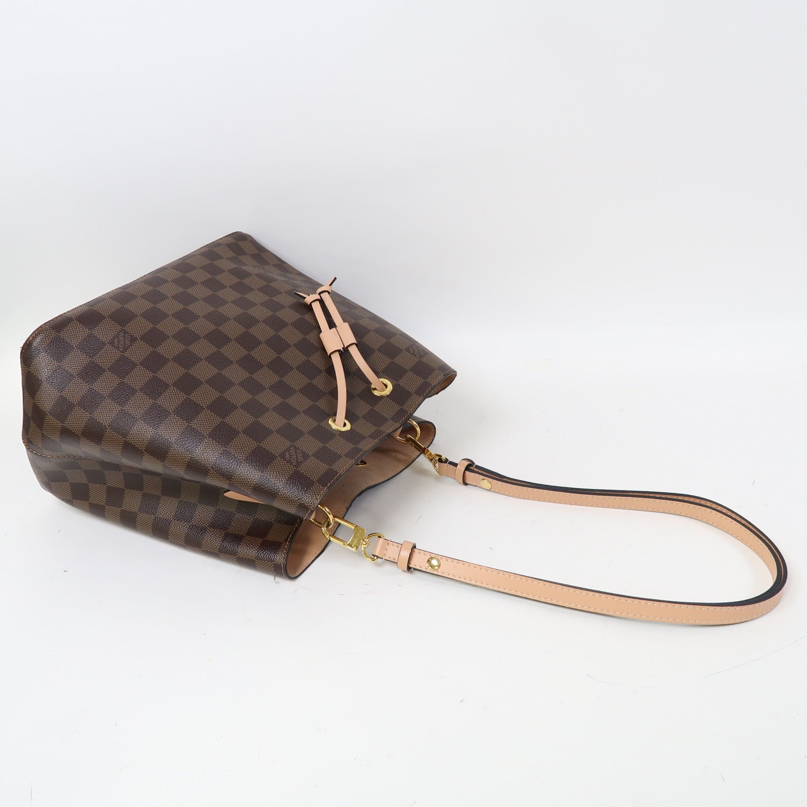 LOUIS VUITTON Damier Neo Noe MM金扣肩背袋啡色