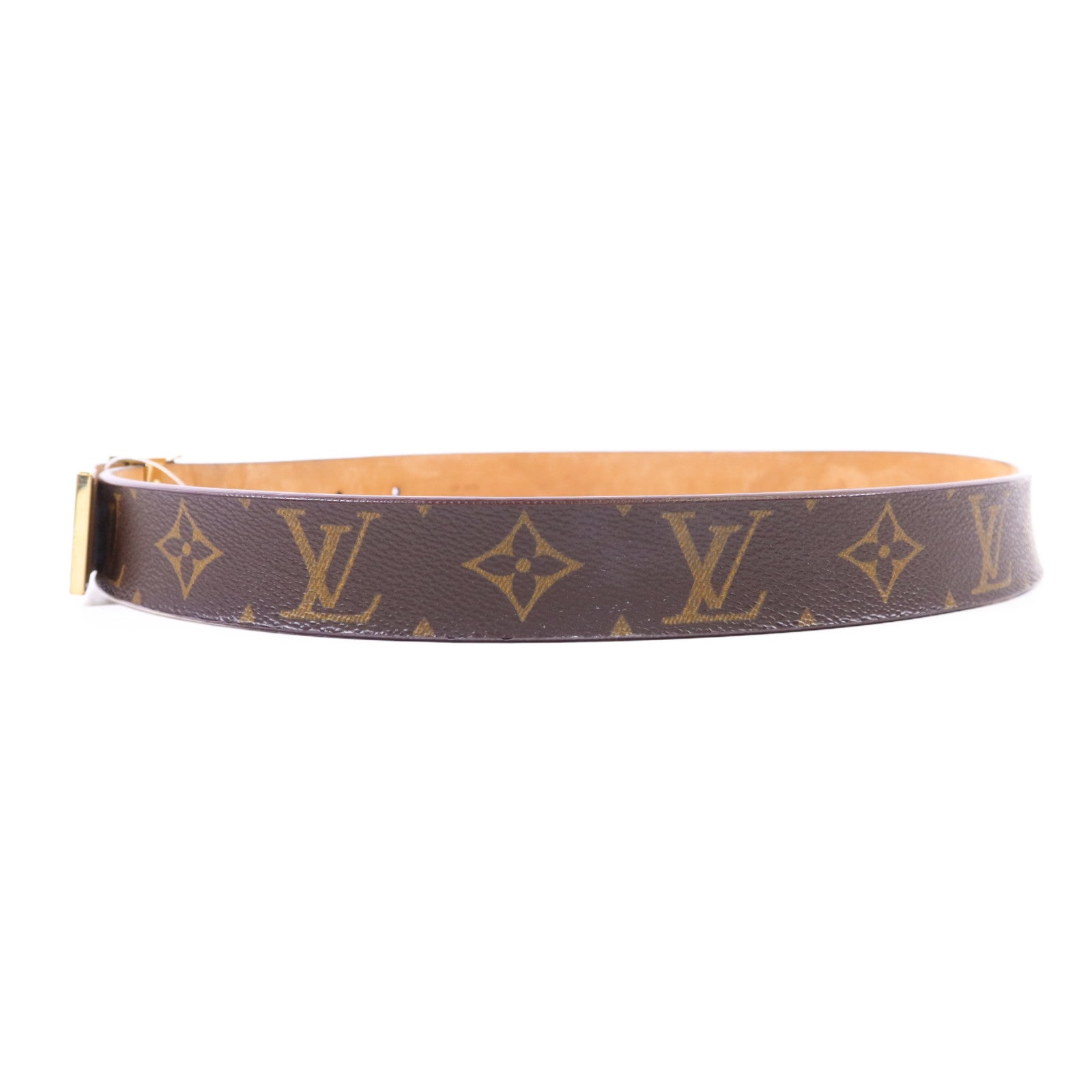 LOUIS VUITTON Monogram Belt金扣皮帶