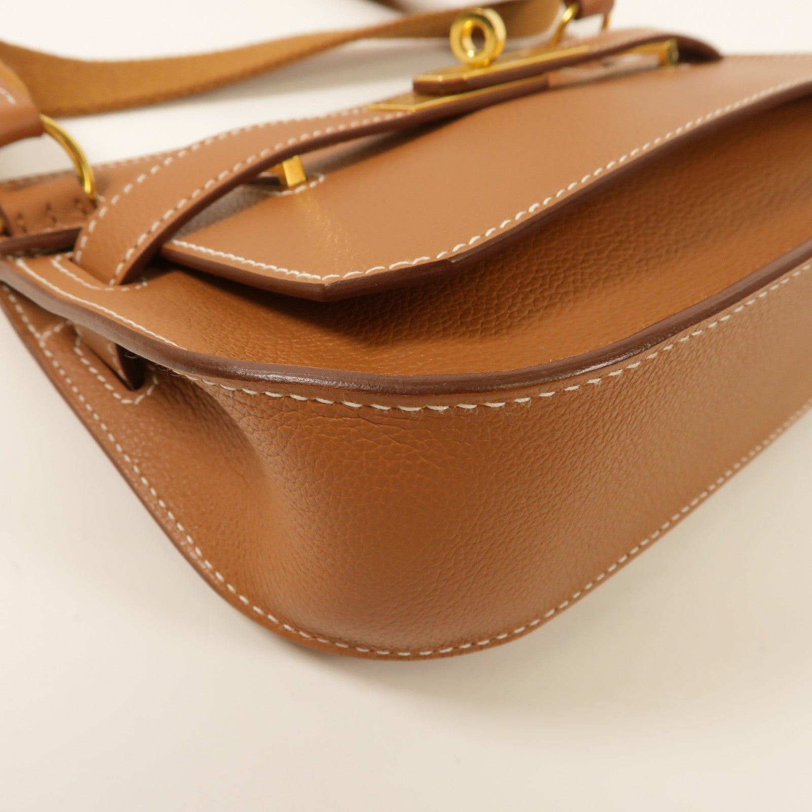 HERMES Evercolor皮革Jypsiere Mini肩背袋Gold