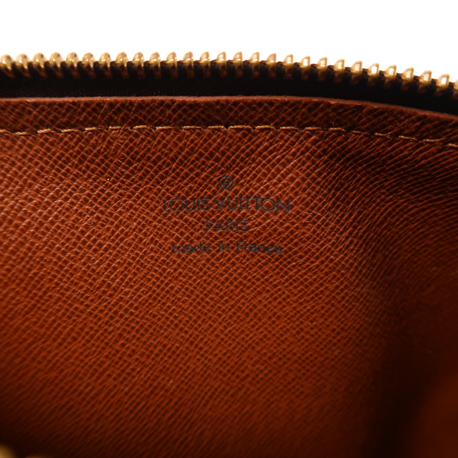 LOUIS VUITTON Monogram Papillon PM金扣手挽袋棕色
