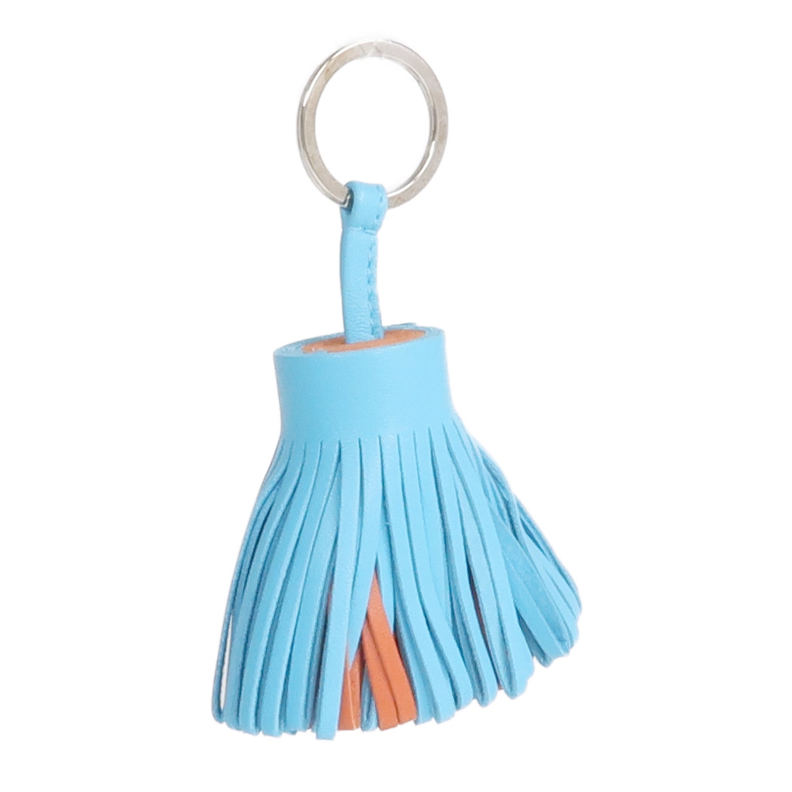 HERMES Milo皮革Carmen Charm銀扣掛飾