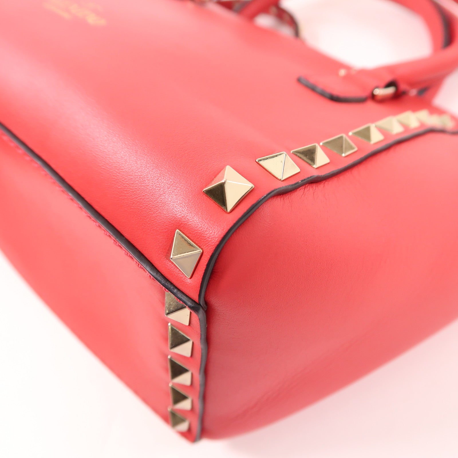 Valentino 【激減優惠】牛皮皮革2 Way Shoulder Bag金扣手挽肩背兩用袋