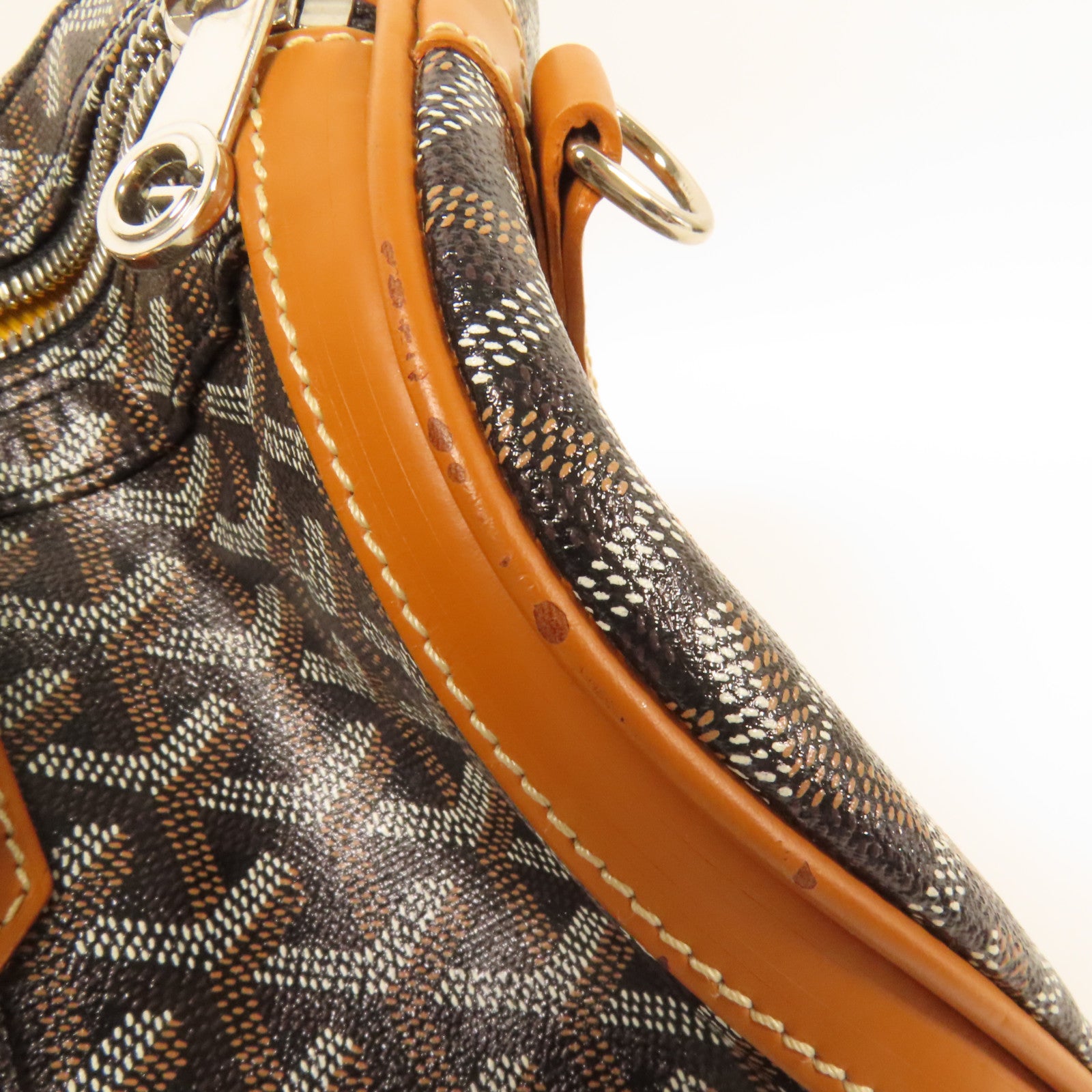 GOYARD 塗層帆布Croisieve 35銀扣手挽袋