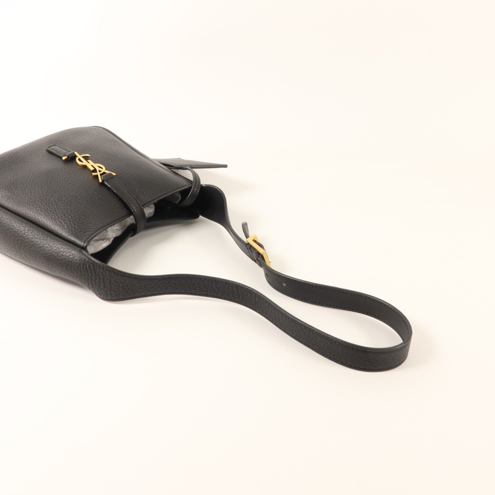 SAINT LAURENT 鹿皮Le 5 A7 Hobo Baby肩背袋
