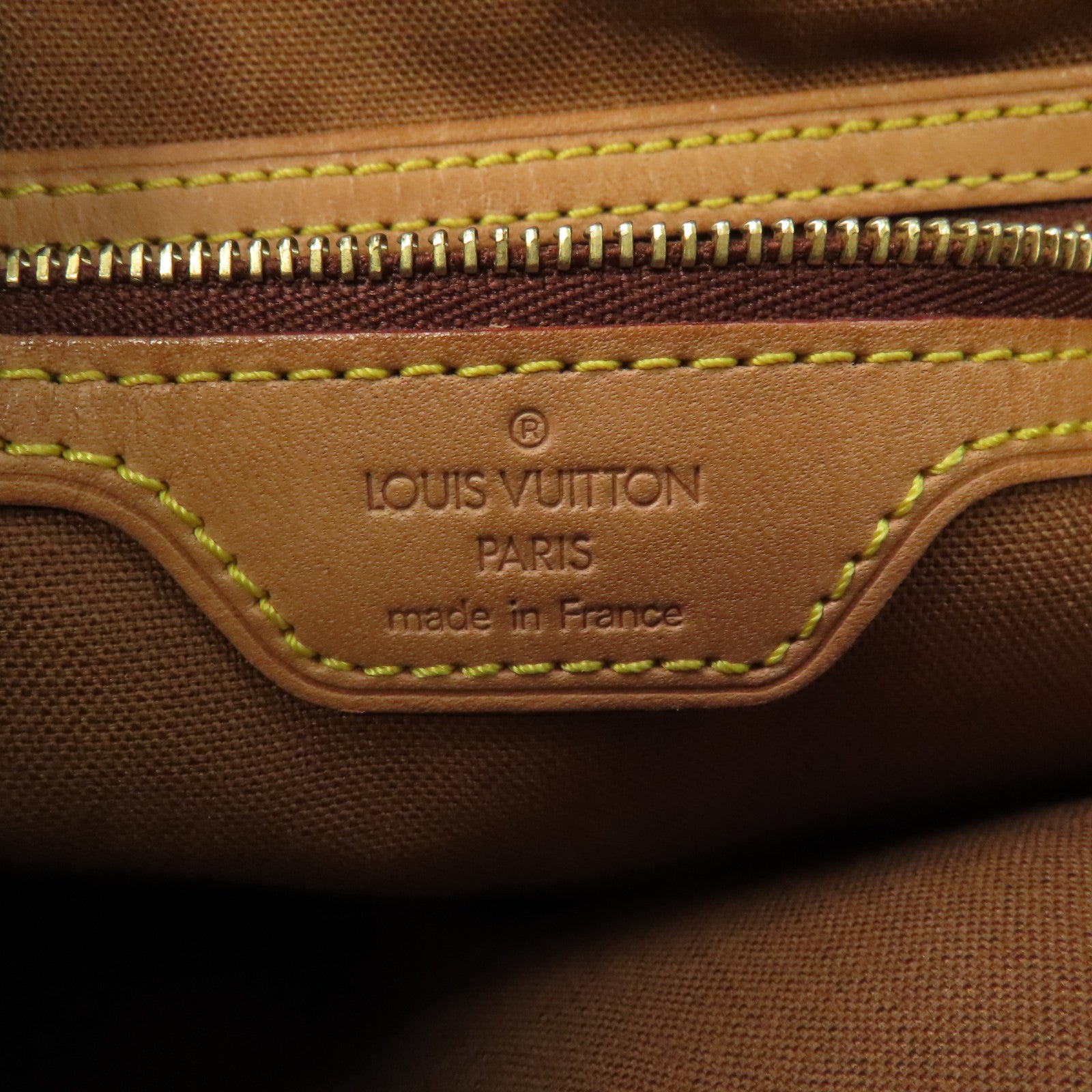 LOUIS VUITTON Monogram Cabas Piano金扣肩背袋棕色