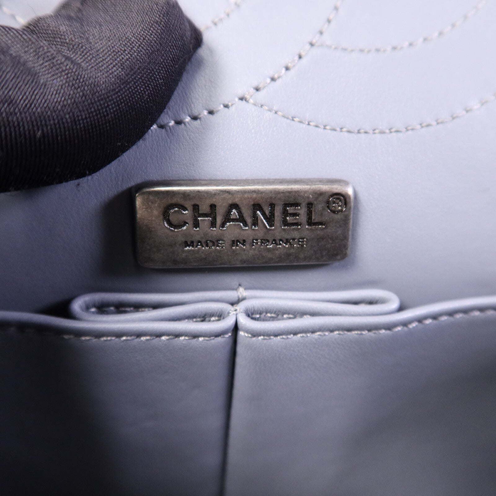 CHANEL 蛇皮皮革2.55銀扣鏈帶肩背袋