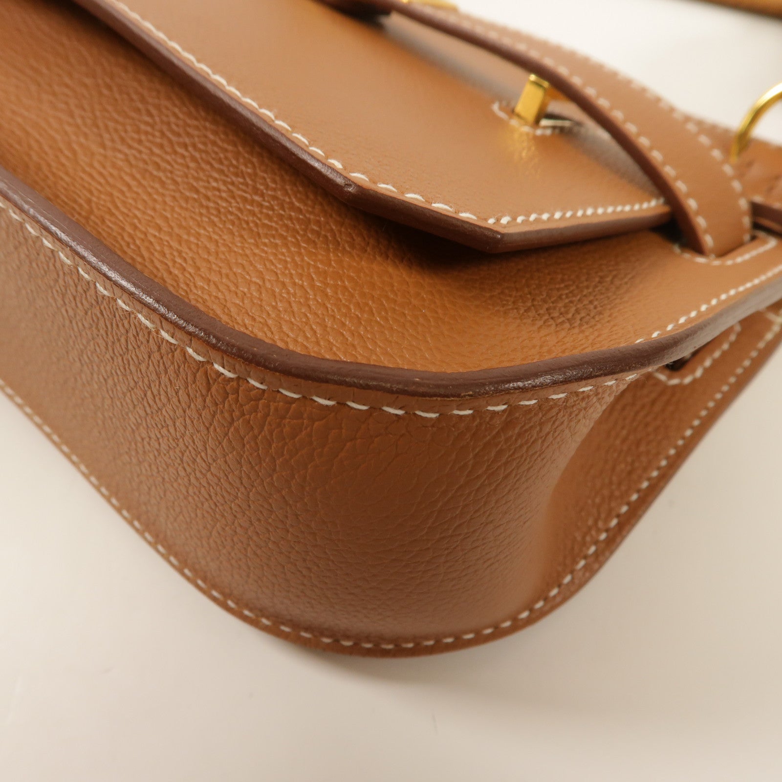 HERMES Evercolor皮革Jypsiere Mini肩背袋Gold