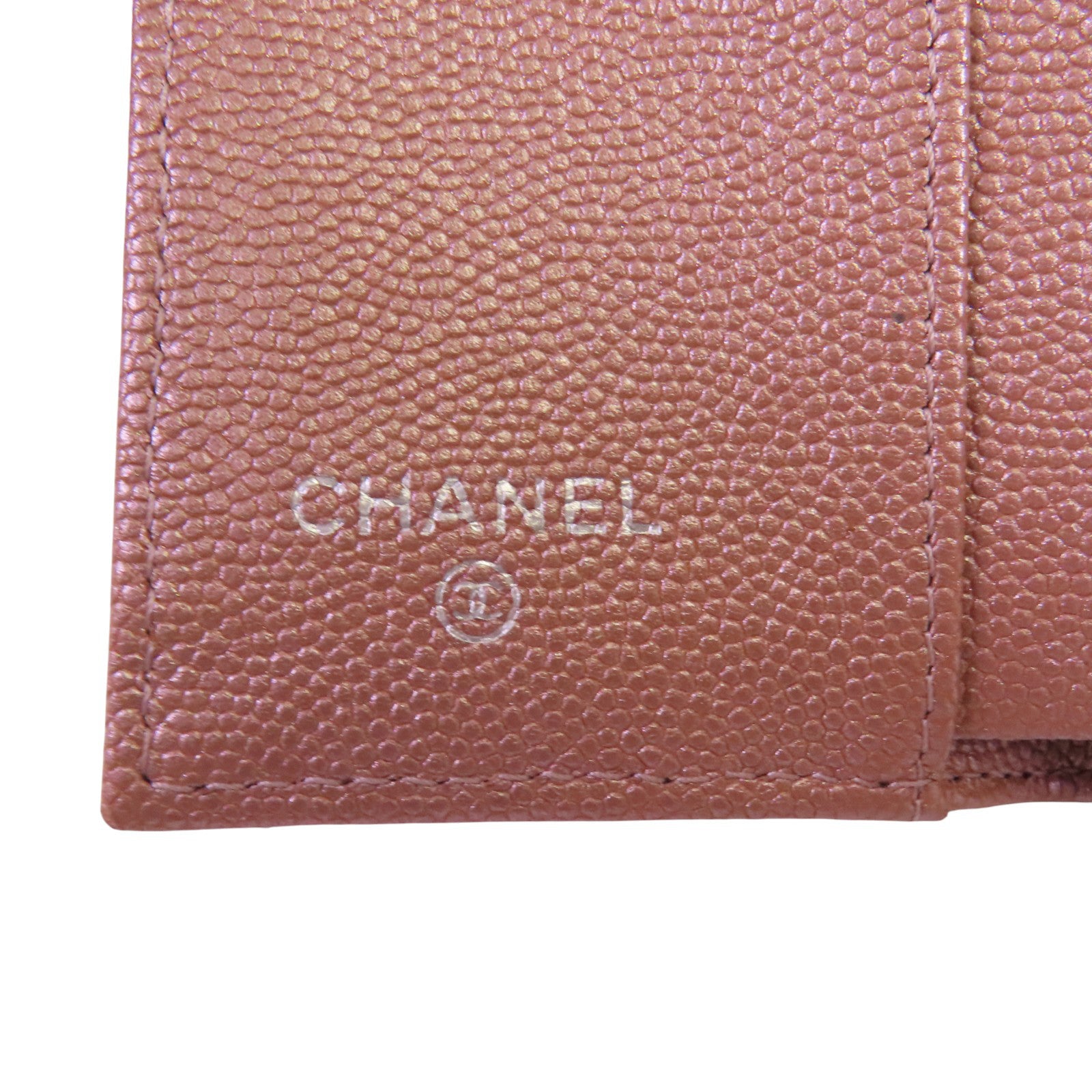 CHANEL 牛皮皮革Mini Wallet銀扣短錢包