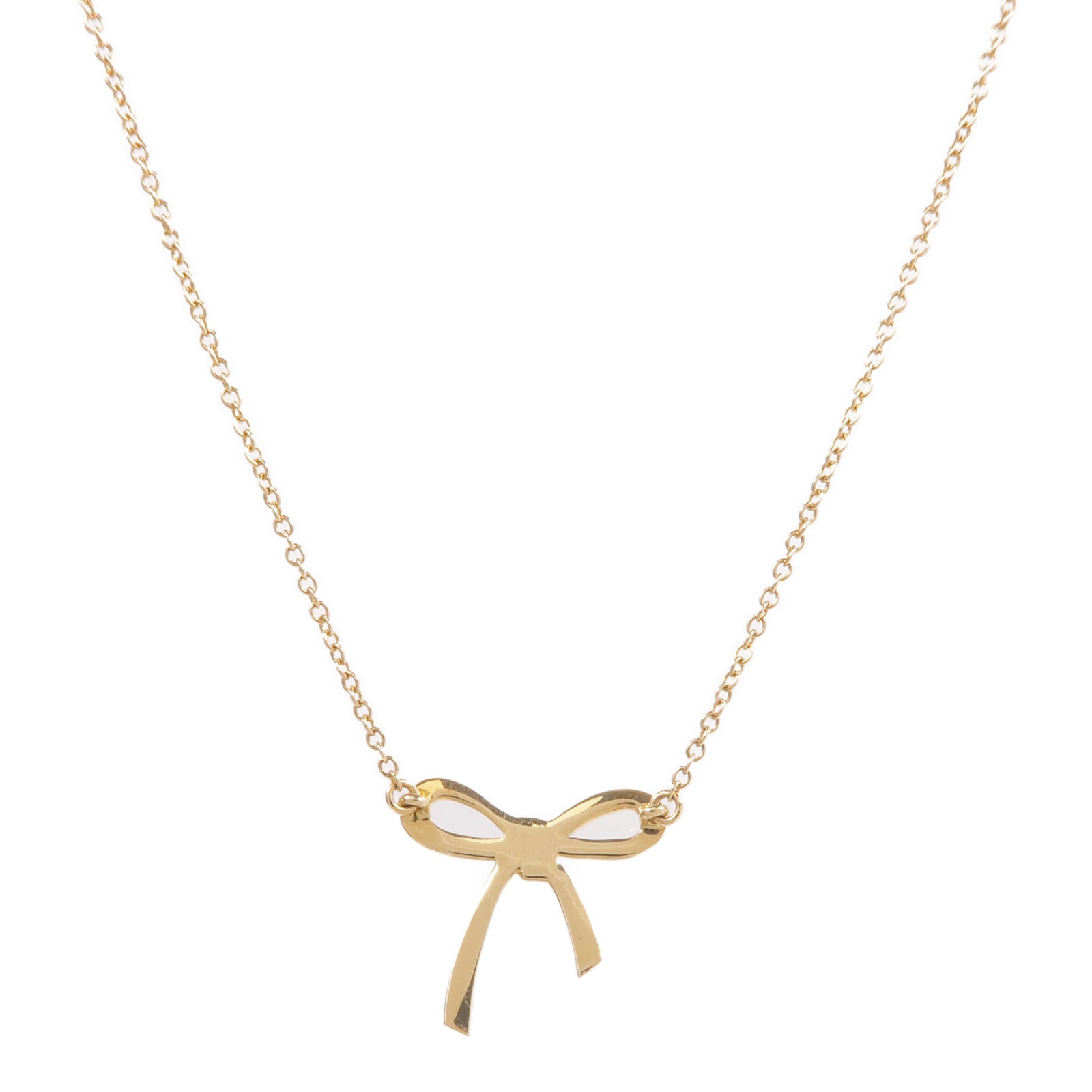 TIFFANY＆CO 18K黃金Tiffany Bow Necklace項鍊
