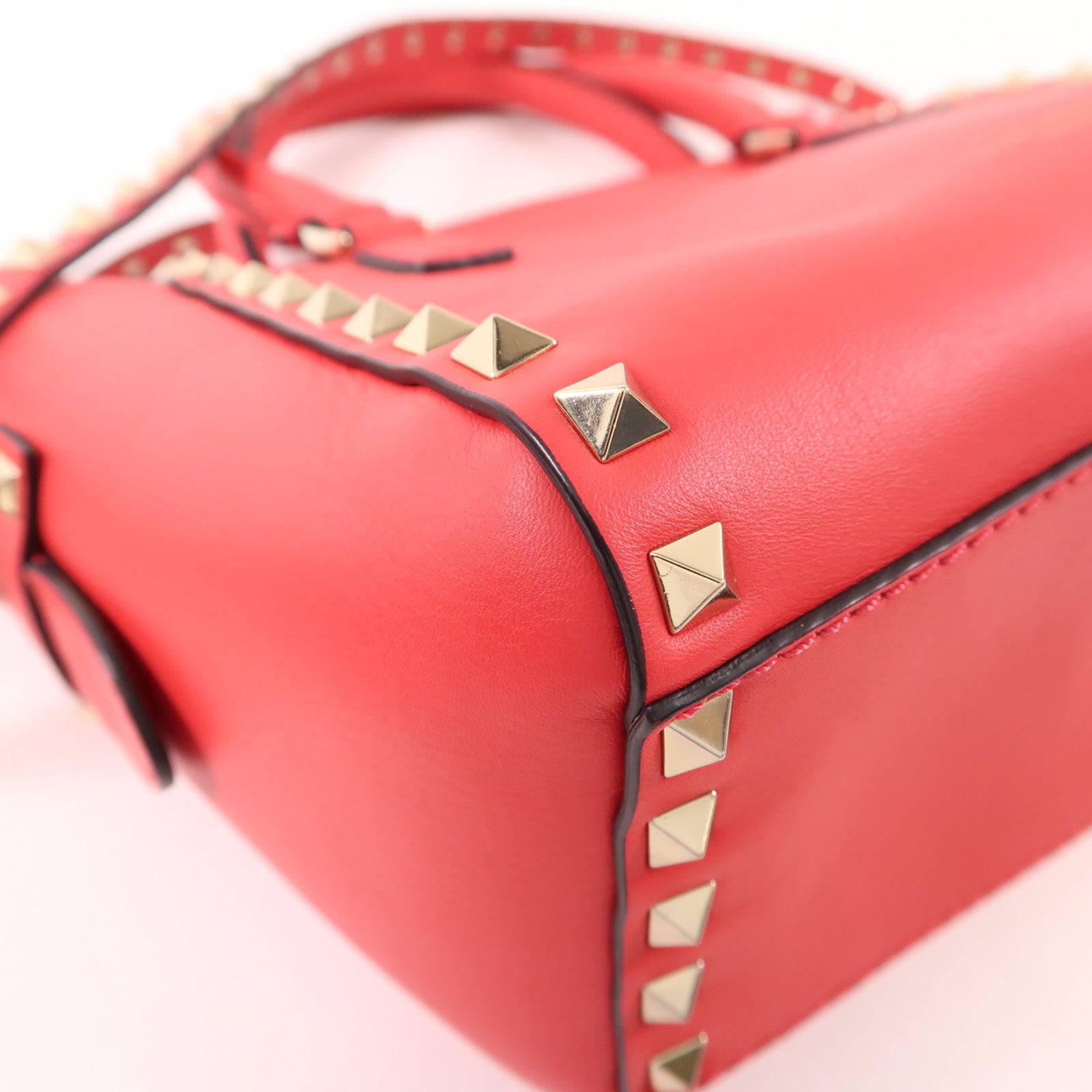 Valentino 牛皮皮革2 Way Shoulder Bag金扣手挽肩背兩用袋