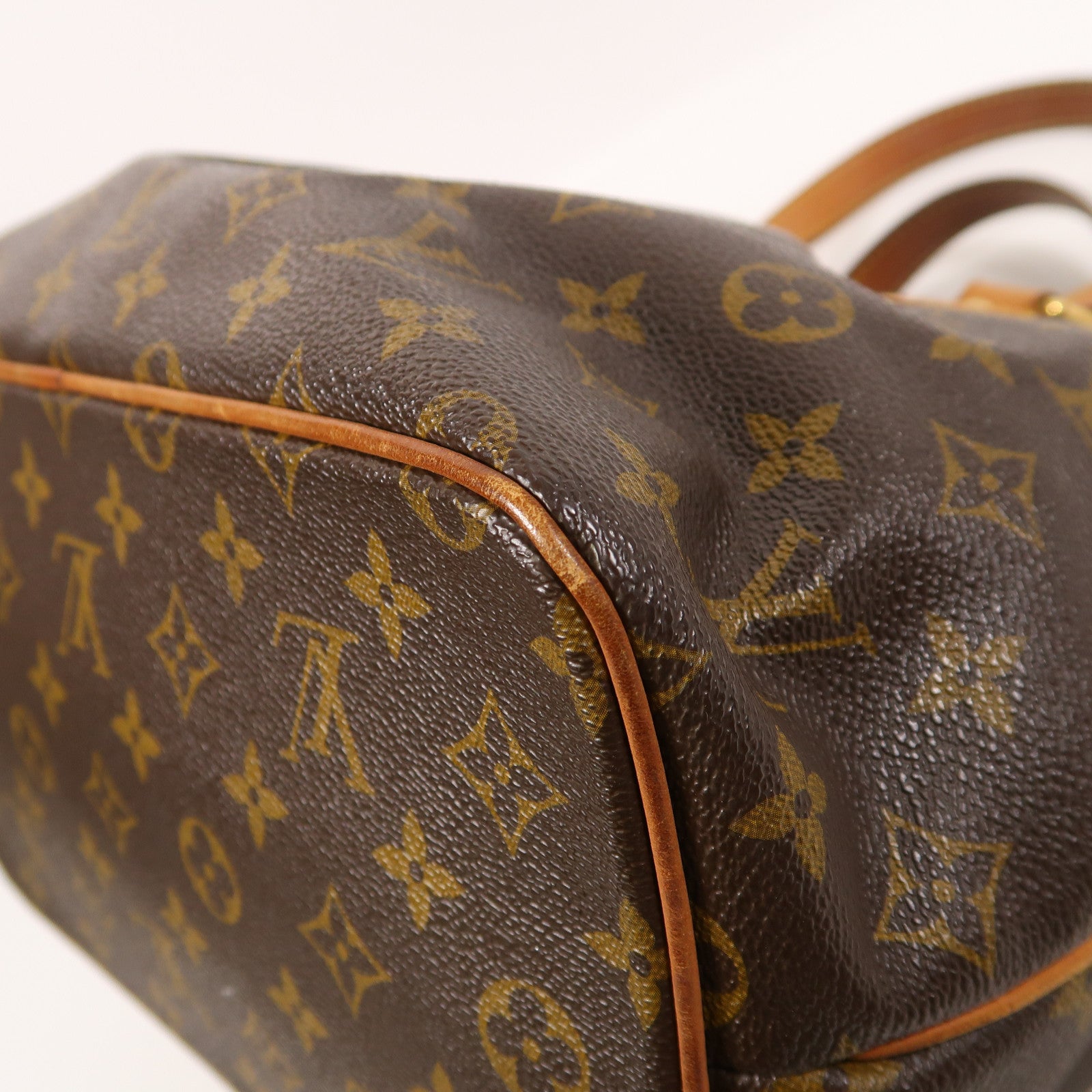 LOUIS VUITTON Monogram Palermo PM金扣手挽肩背兩用袋棕色