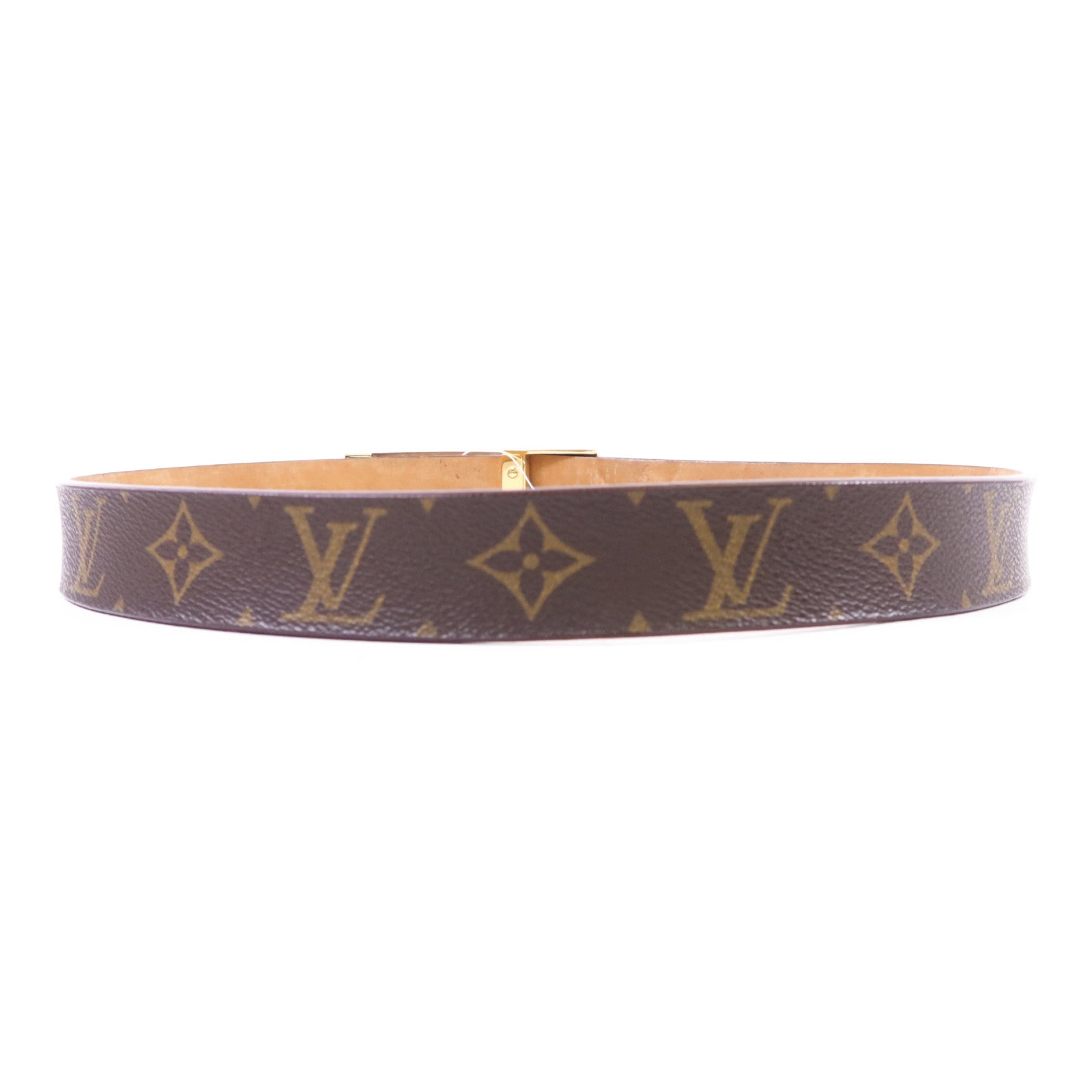 LOUIS VUITTON Monogram Belt金扣皮帶