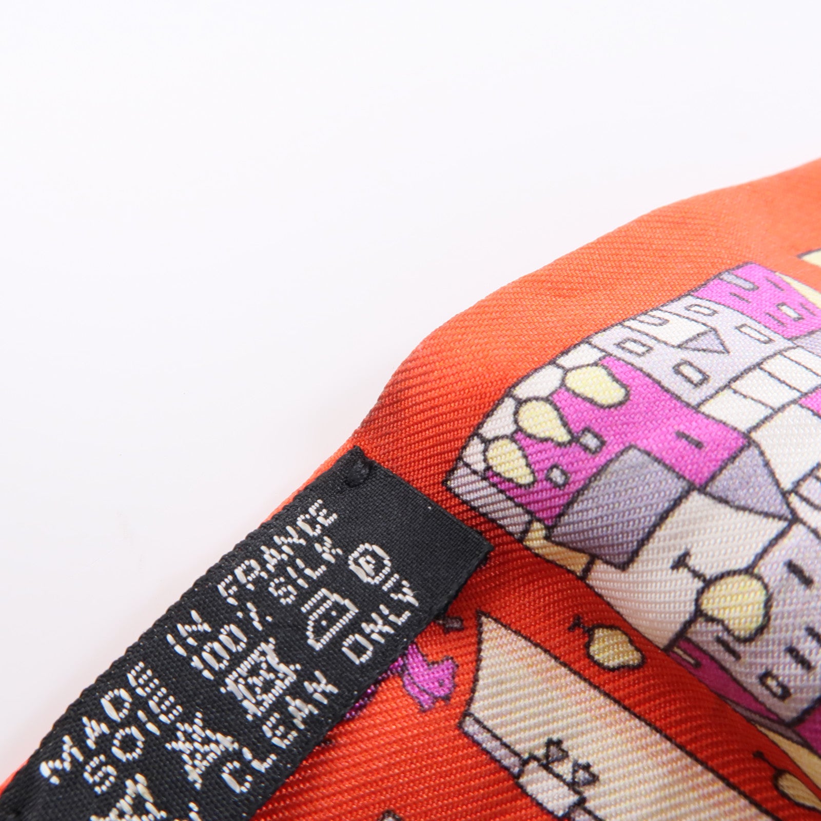 HERMES 絲質Twilly絲巾紅色