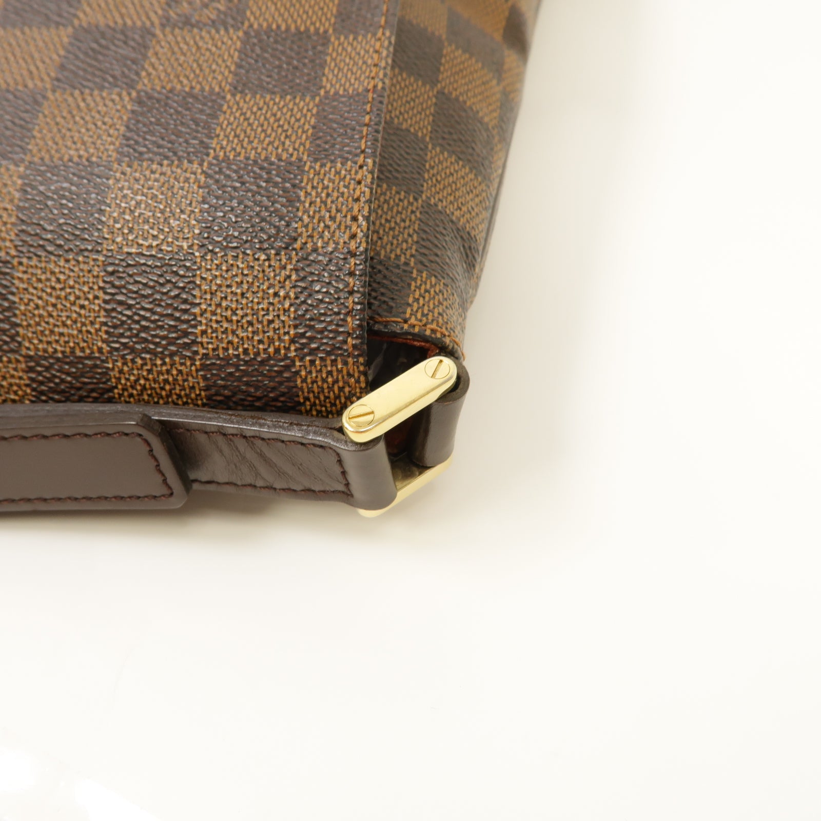 LOUIS VUITTON Damier Musette金扣肩背袋棕色